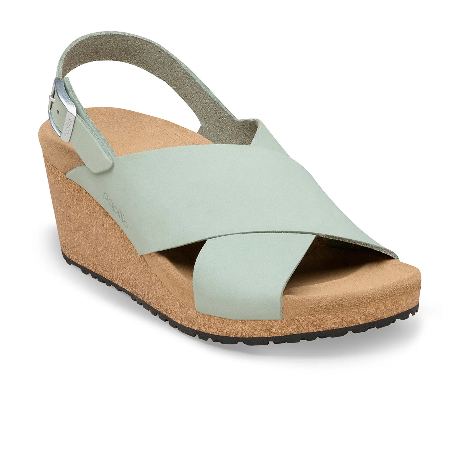 Birkenstock Samira Narrow Wedge Sandal (Women) - Pure Sage Nubuck