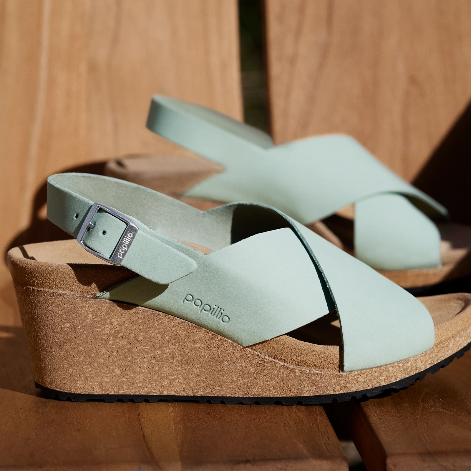 Birkenstock Samira Narrow Wedge Sandal (Women) - Pure Sage Nubuck - Image 10