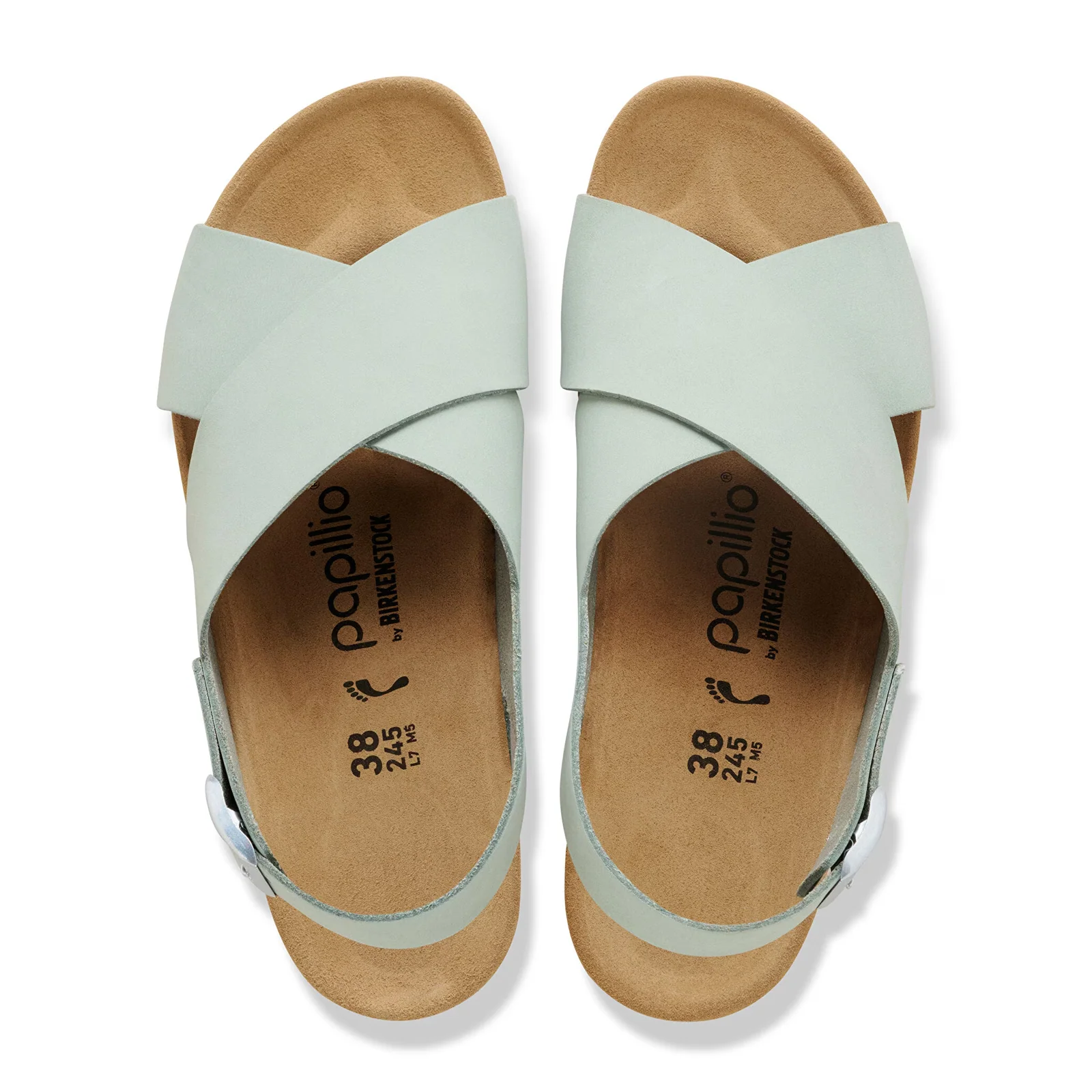 Birkenstock Samira Narrow Wedge Sandal (Women) - Pure Sage Nubuck - Image 2