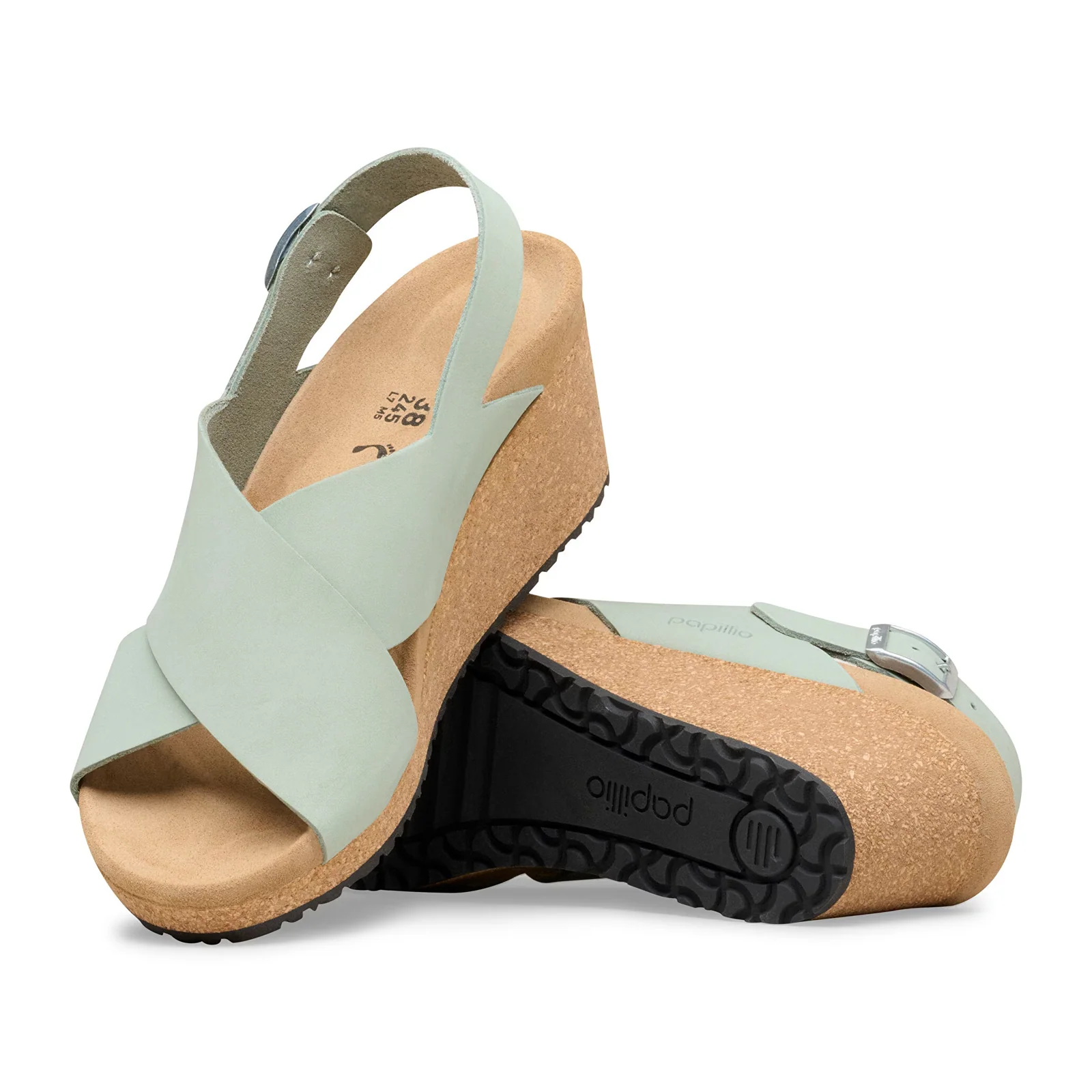 Birkenstock Samira Narrow Wedge Sandal (Women) - Pure Sage Nubuck - Image 3
