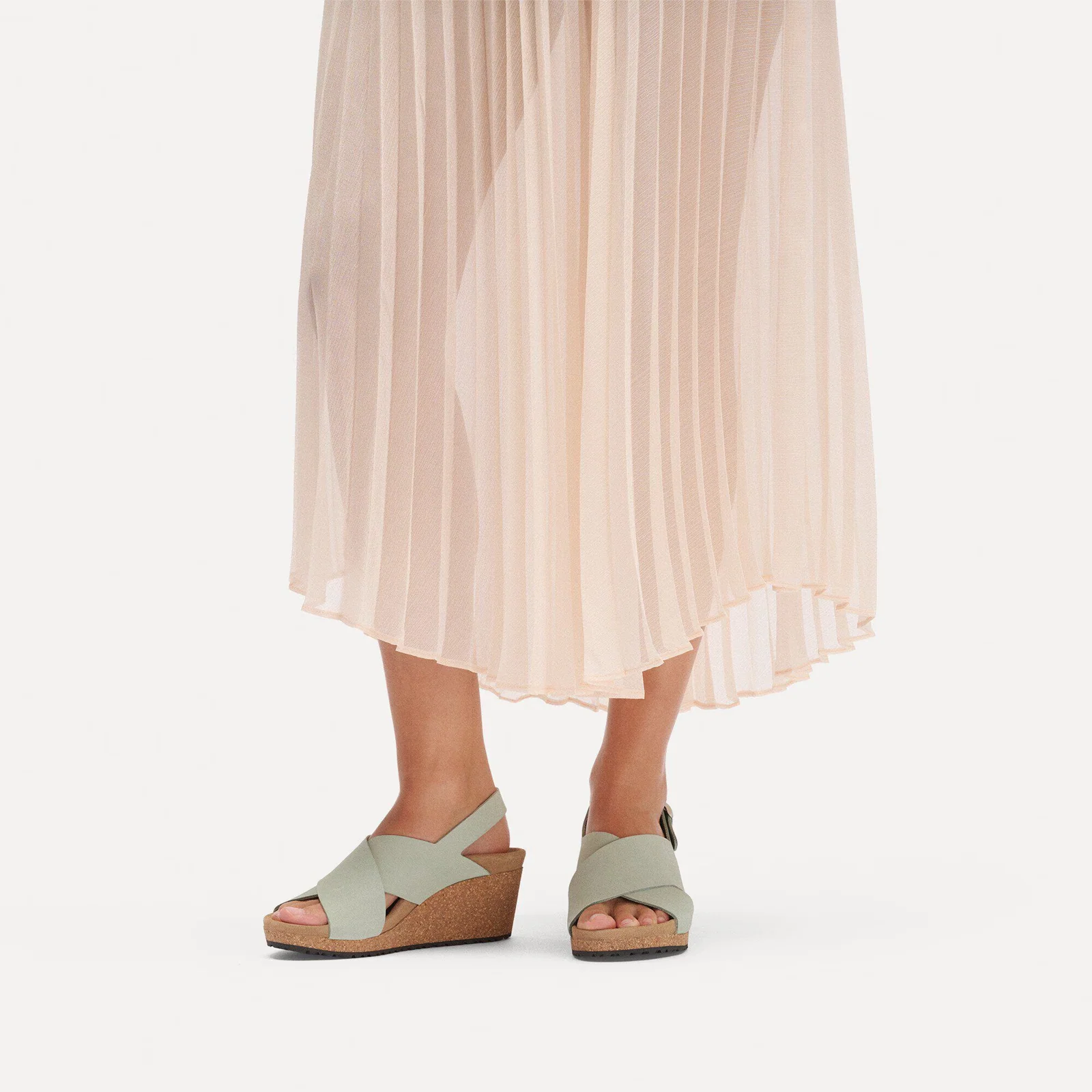Birkenstock Samira Narrow Wedge Sandal (Women) - Pure Sage Nubuck - Image 6