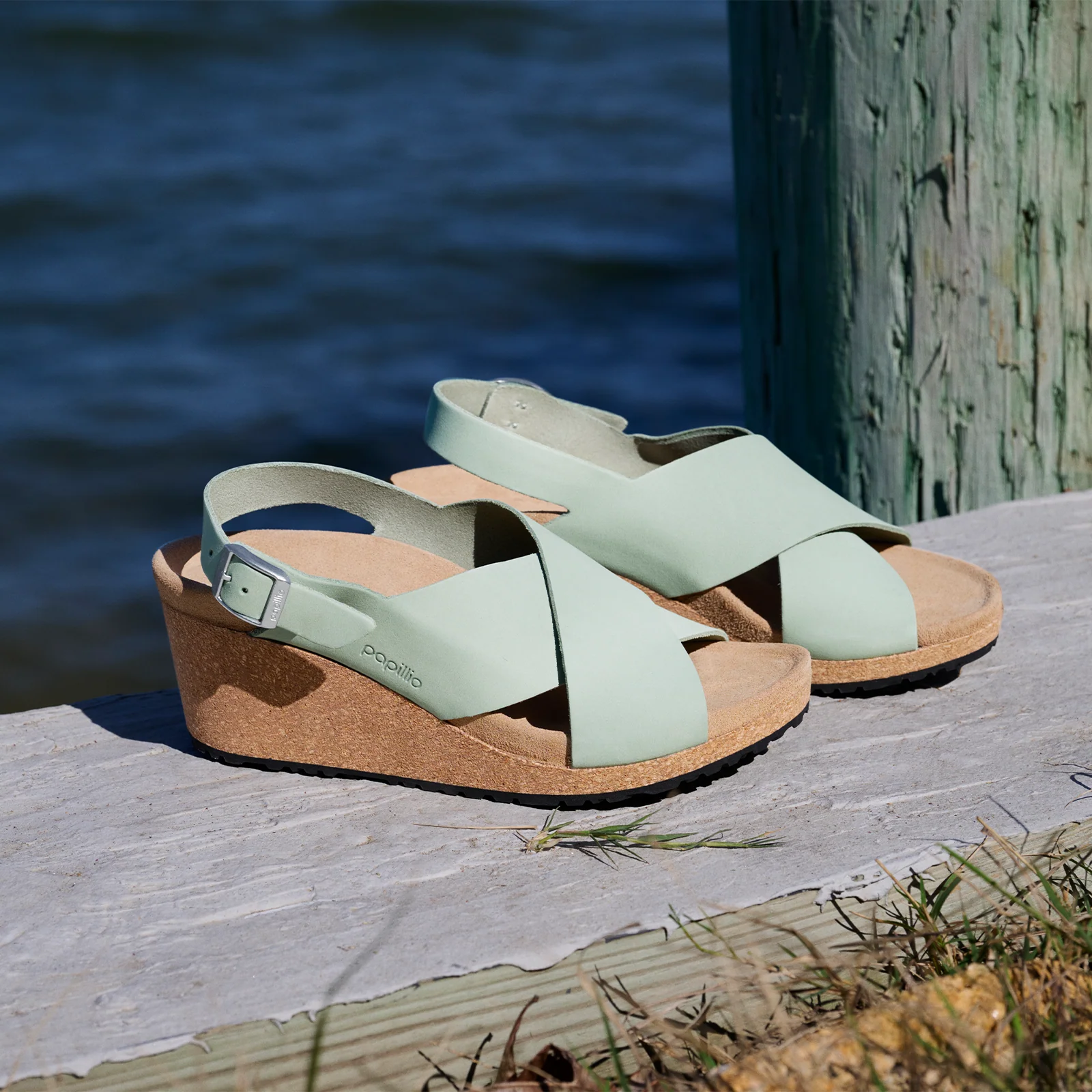 Birkenstock Samira Narrow Wedge Sandal (Women) - Pure Sage Nubuck - Image 9
