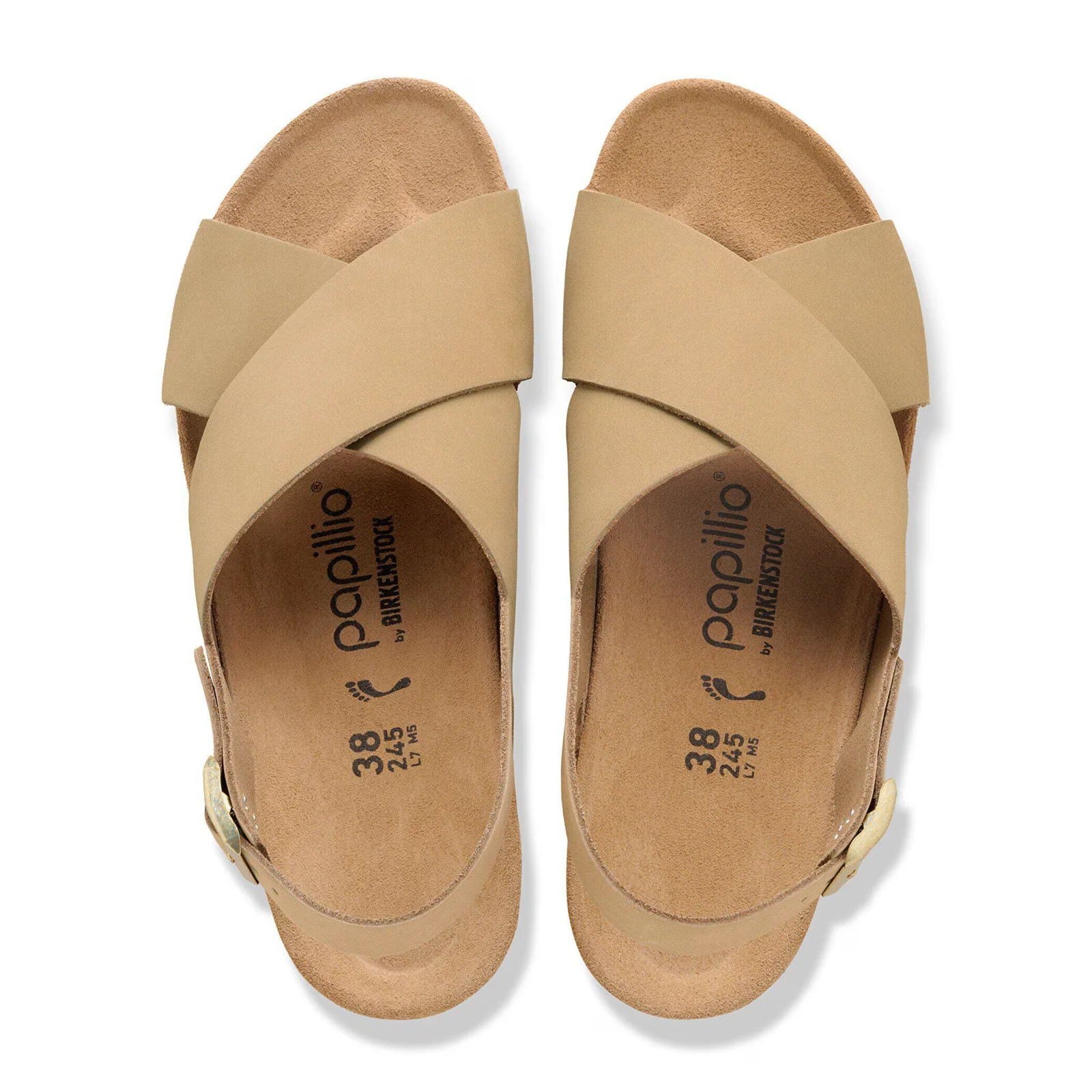 Birkenstock Samira Narrow Wedge Sandal (Women) - Sandcastle Nubuck - Image 2