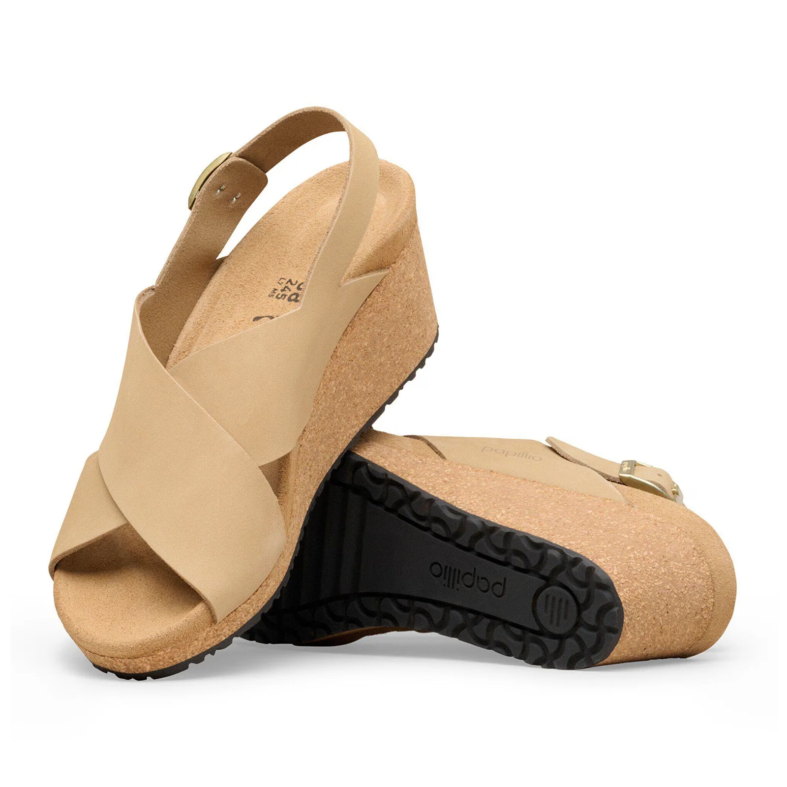 Birkenstock Samira Narrow Wedge Sandal (Women) - Sandcastle Nubuck - Image 3