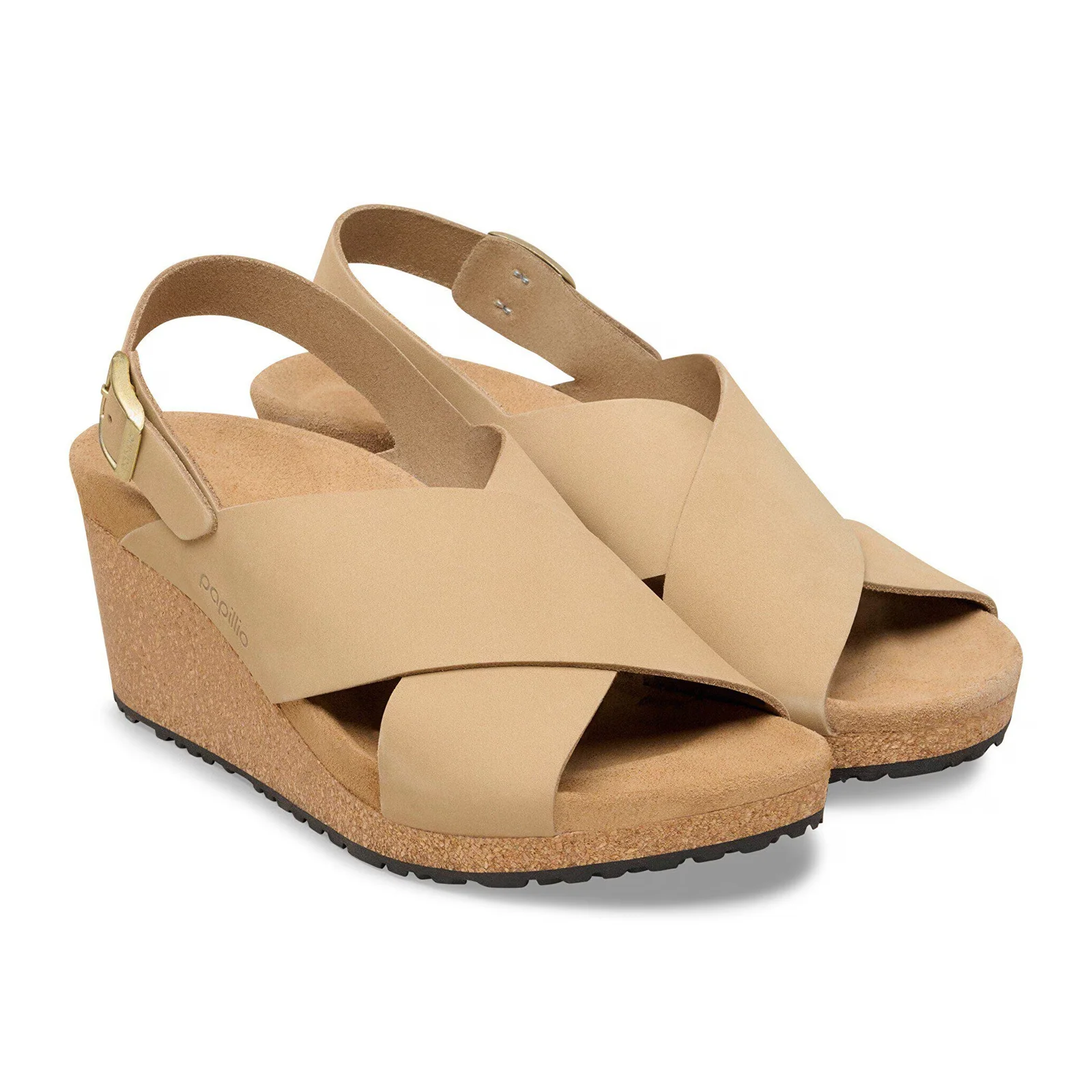 Birkenstock Samira Narrow Wedge Sandal (Women) - Sandcastle Nubuck - Image 4