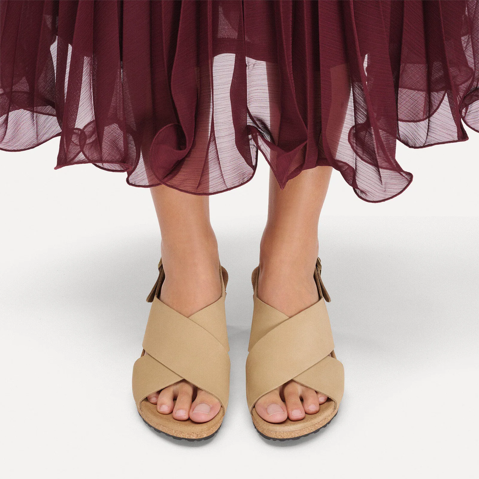Birkenstock Samira Narrow Wedge Sandal (Women) - Sandcastle Nubuck - Image 7