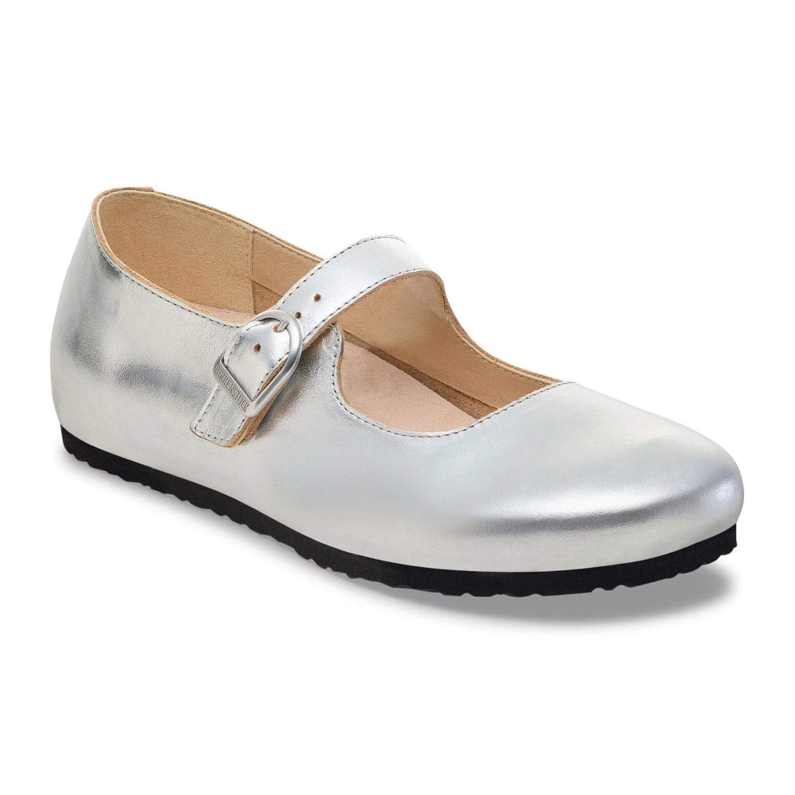 Birkenstock Santa Clarita Mary Jane Flat (Women) - Silver Leather