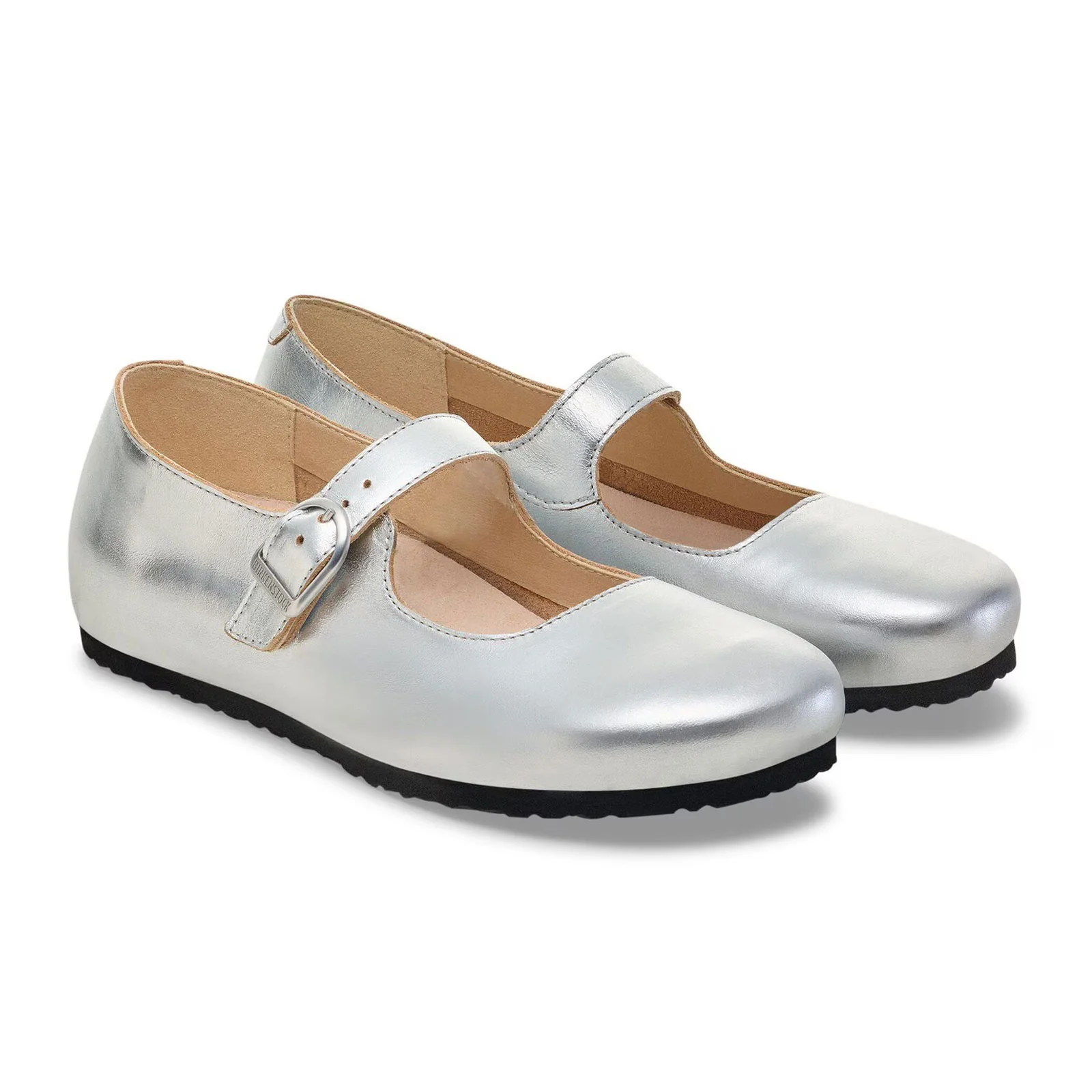 Birkenstock Santa Clarita Mary Jane Flat (Women) - Silver Leather - Image 3