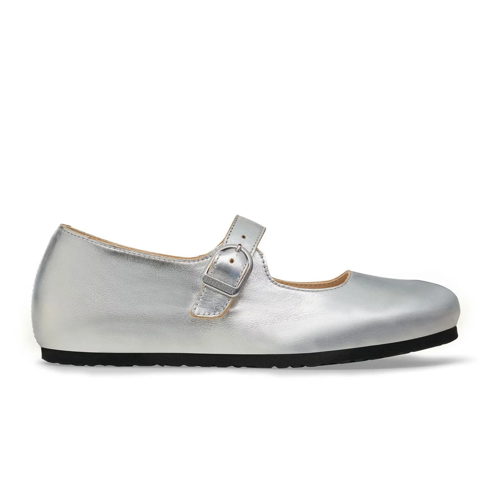 Birkenstock Santa Clarita Mary Jane Flat (Women) - Silver Leather - Image 4
