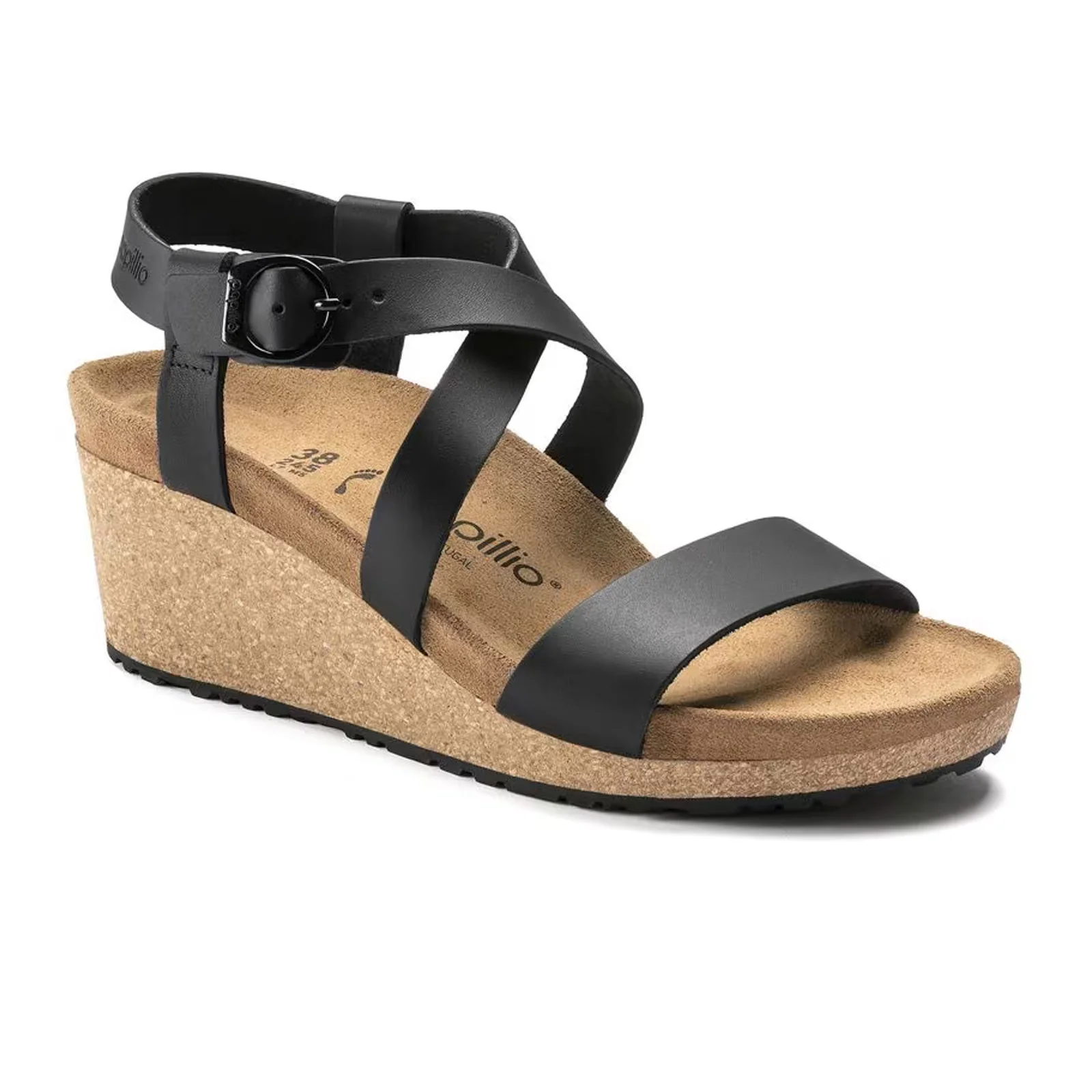 Birkenstock Sibyl Ring-Buckle Narrow Wedge Sandal (Women) - Black