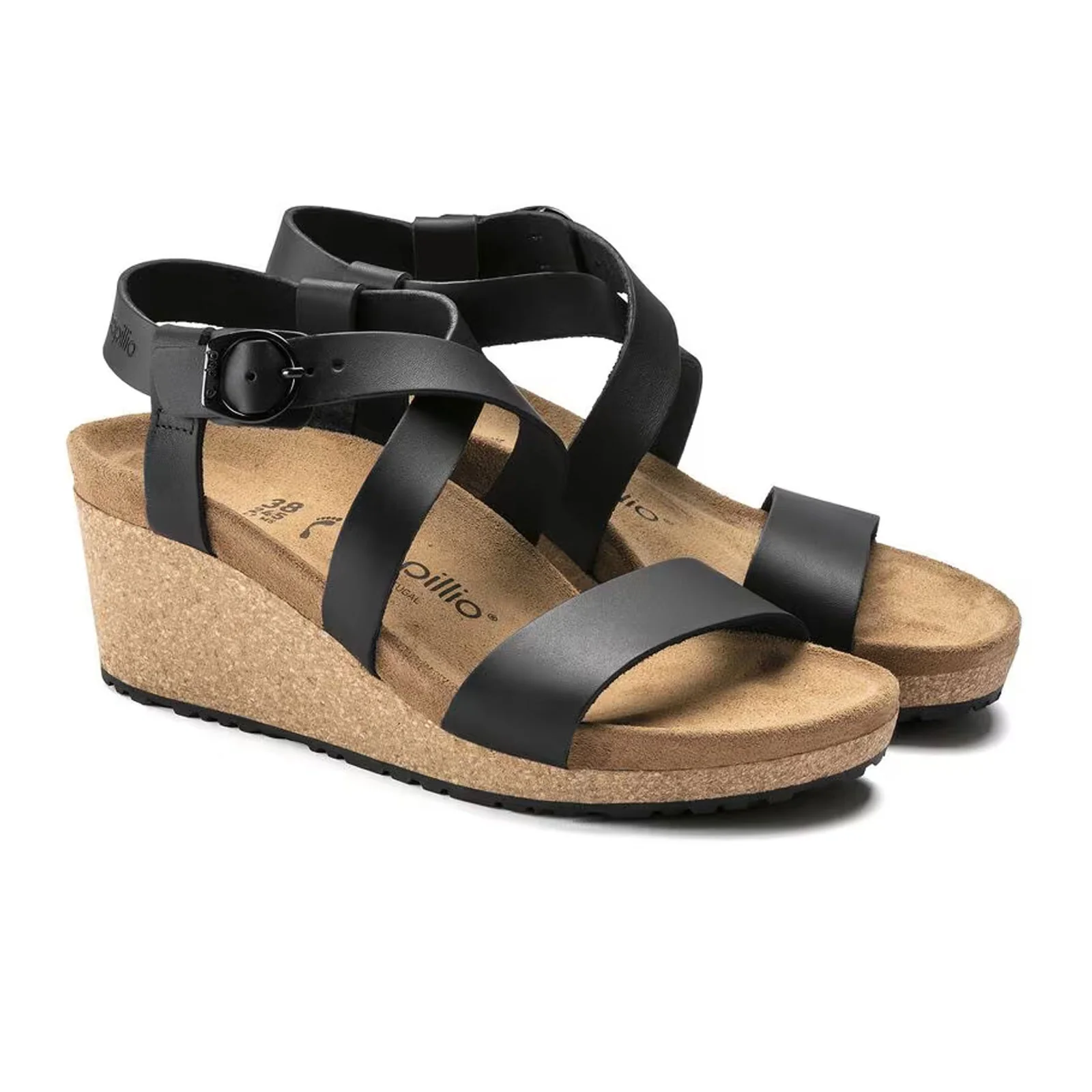 Birkenstock Sibyl Ring-Buckle Narrow Wedge Sandal (Women) - Black - Image 4