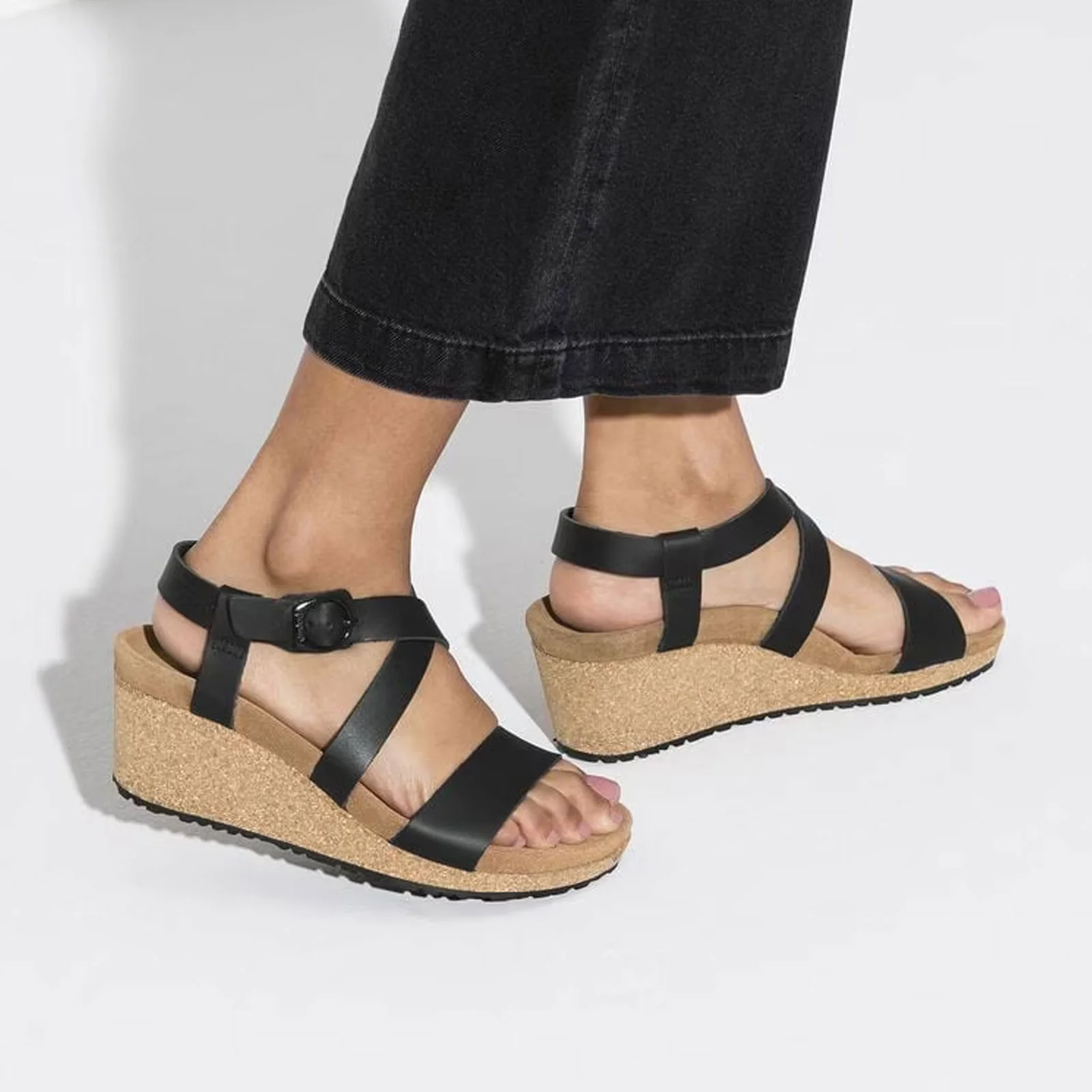 Birkenstock Sibyl Ring-Buckle Narrow Wedge Sandal (Women) - Black - Image 6