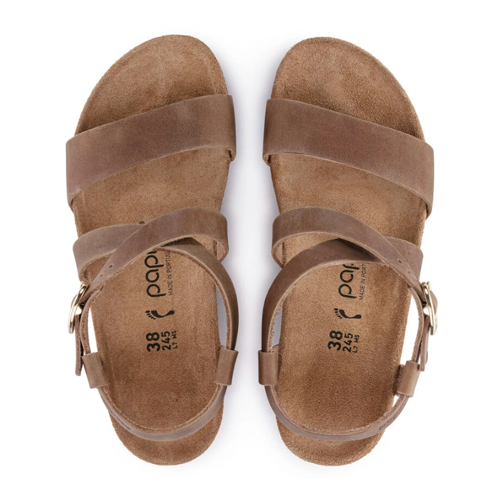 Birkenstock Sibyl Ring-Buckle Narrow Wedge Sandal (Women) - Cognac Oiled Leather - Image 2