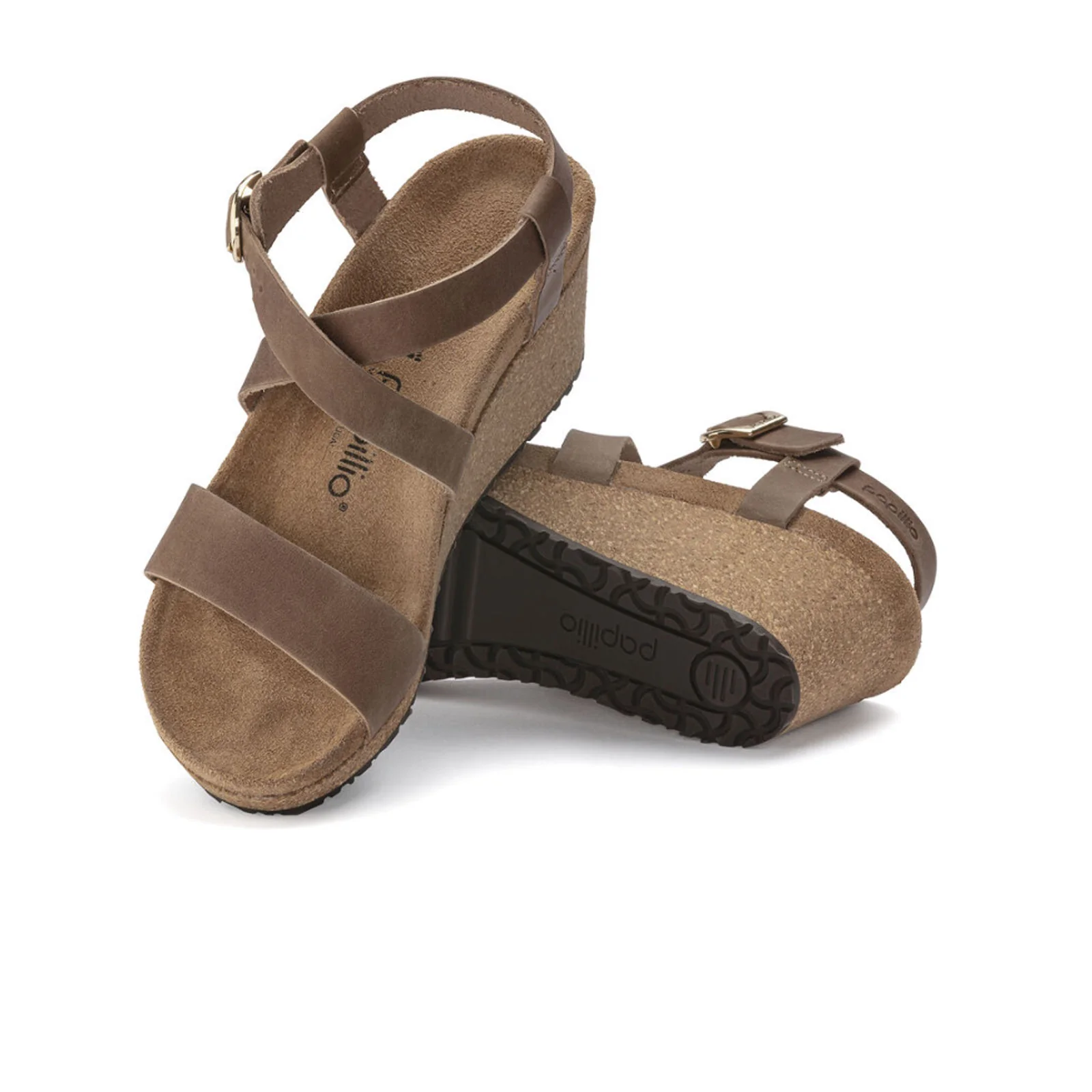 Birkenstock Sibyl Ring-Buckle Narrow Wedge Sandal (Women) - Cognac Oiled Leather - Image 3