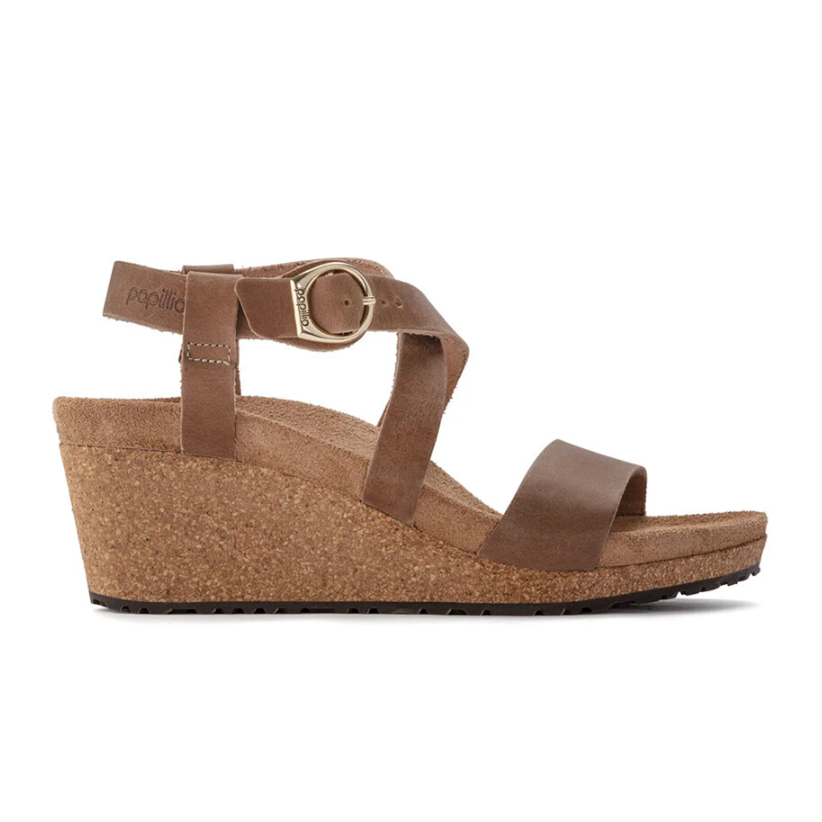 Birkenstock Sibyl Ring-Buckle Narrow Wedge Sandal (Women) - Cognac Oiled Leather - Image 4