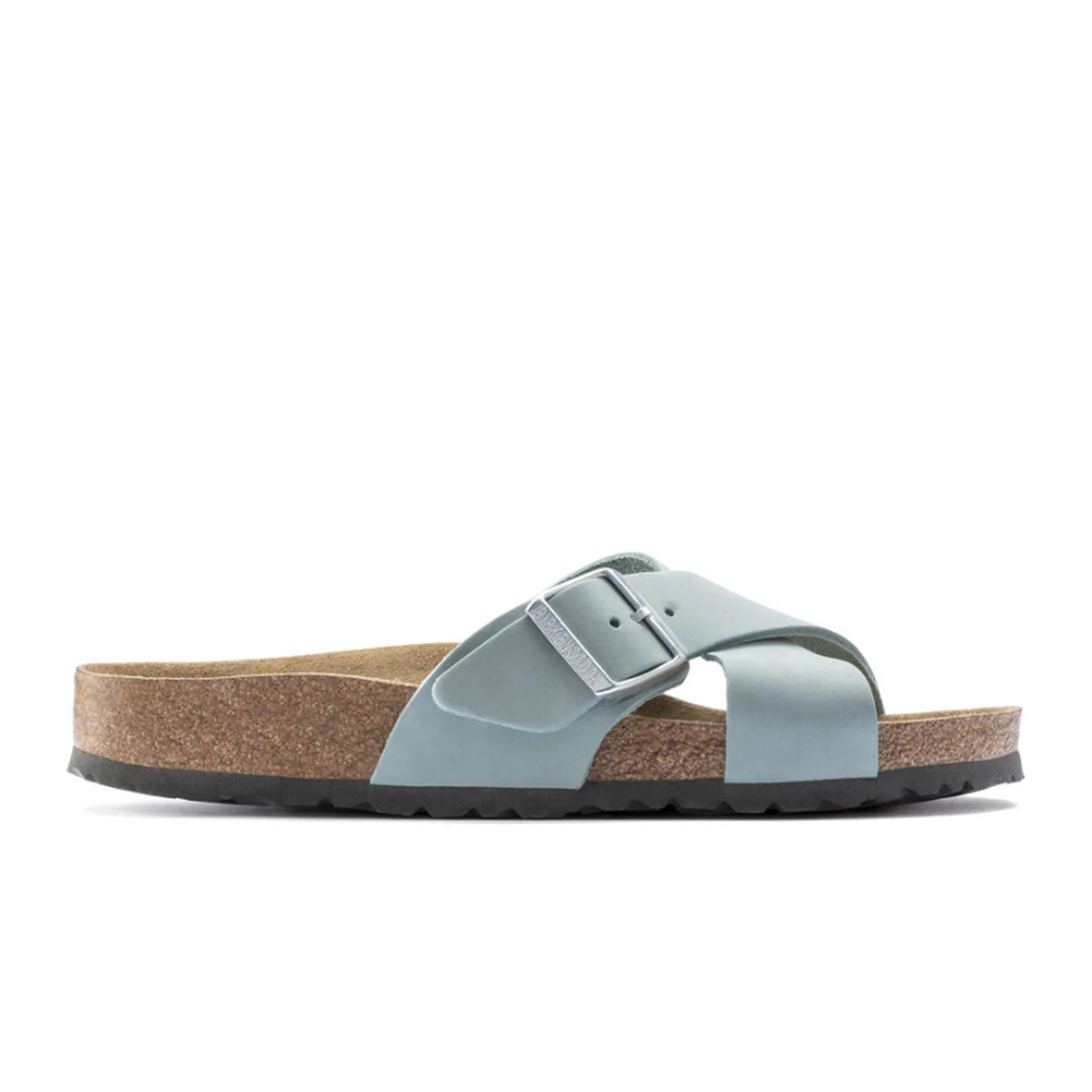Birkenstock Siena Soft Footbed Narrow Slide Sandal (Women) - Faded Aqua Nubuck - Image 4