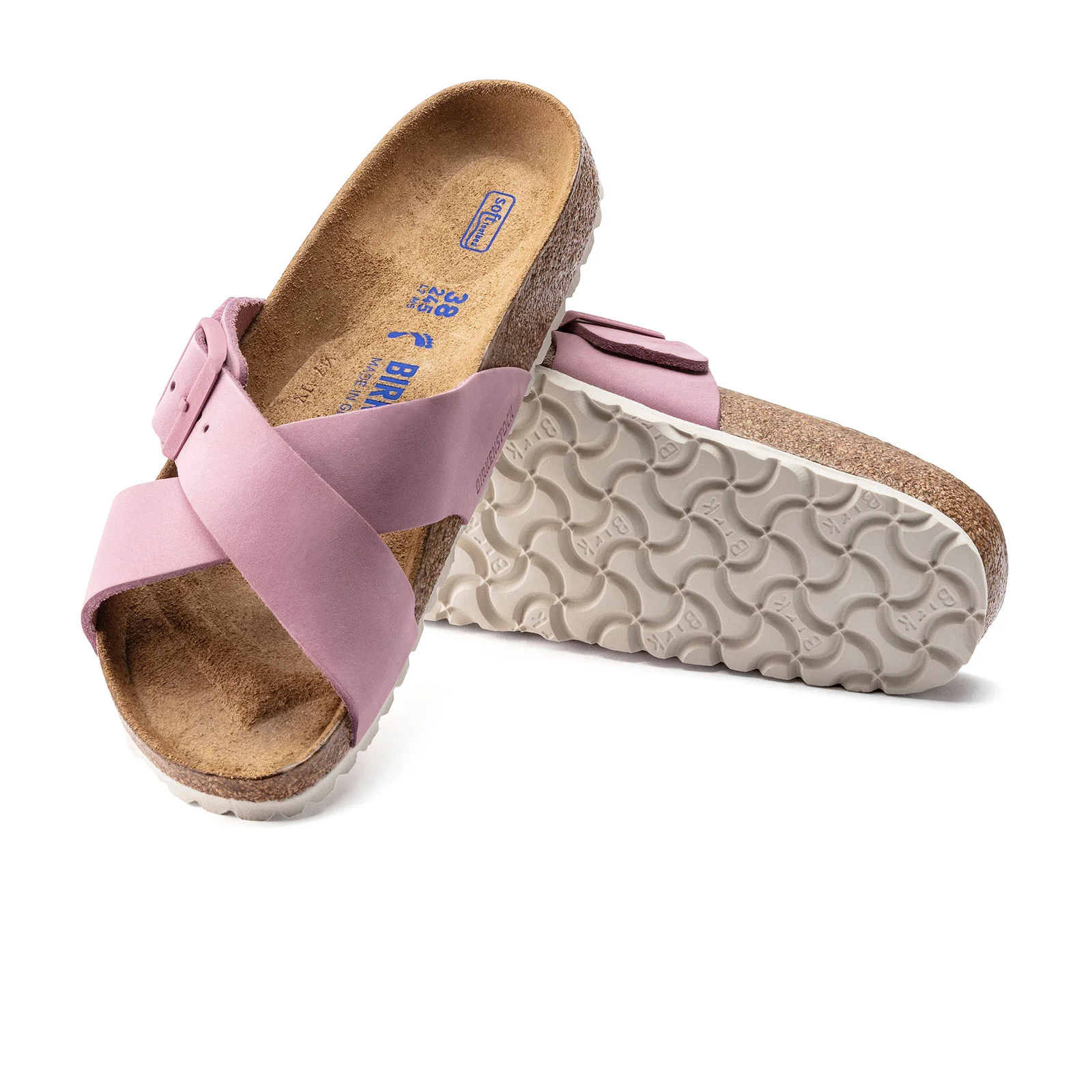 Birkenstock Siena Soft Footbed Narrow Slide Sandal (Women) - Orchid Nubuck - Image 3