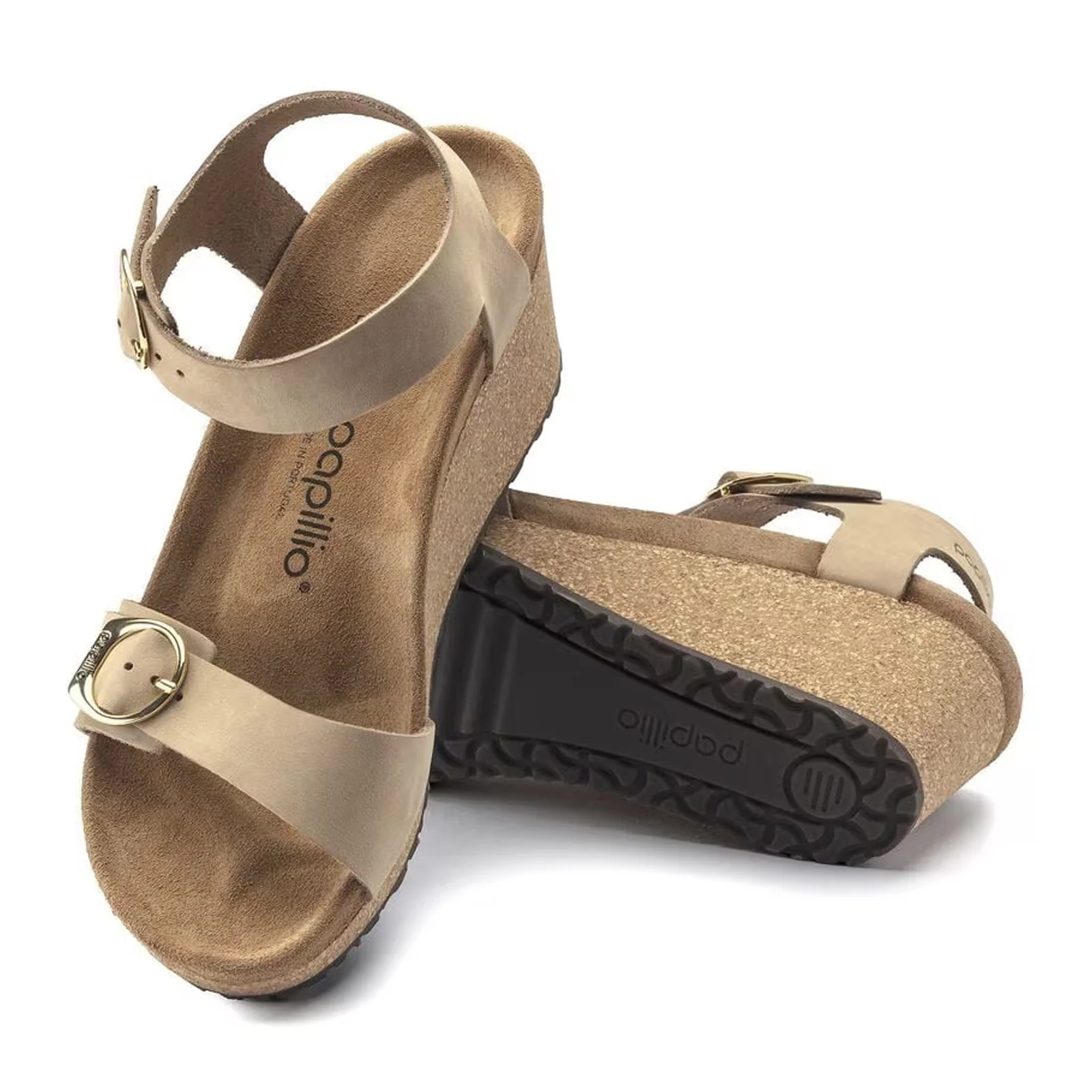 Birkenstock Soley Ring-Buckle Narrow Wedge Sandal (Women) - Sandcastle Leather - Image 3