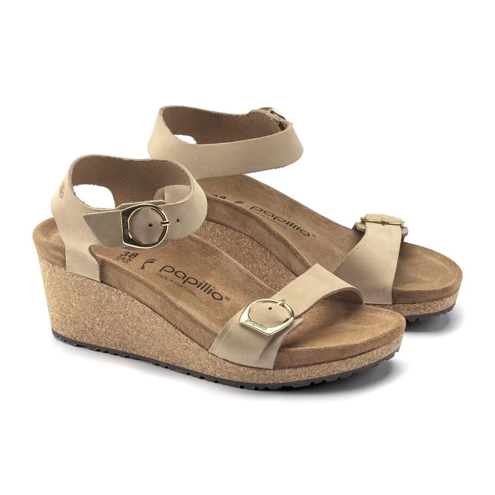 Birkenstock Soley Ring-Buckle Narrow Wedge Sandal (Women) - Sandcastle Leather - Image 4