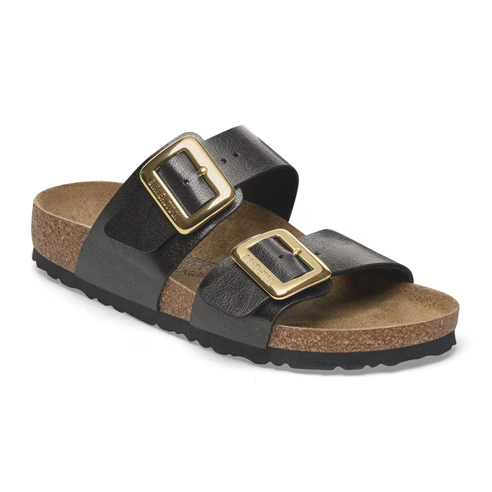 Birkenstock Sydney Luxe Buckle Narrow Slide Sandal (Women) - Graceful Licorice Birko-Flor