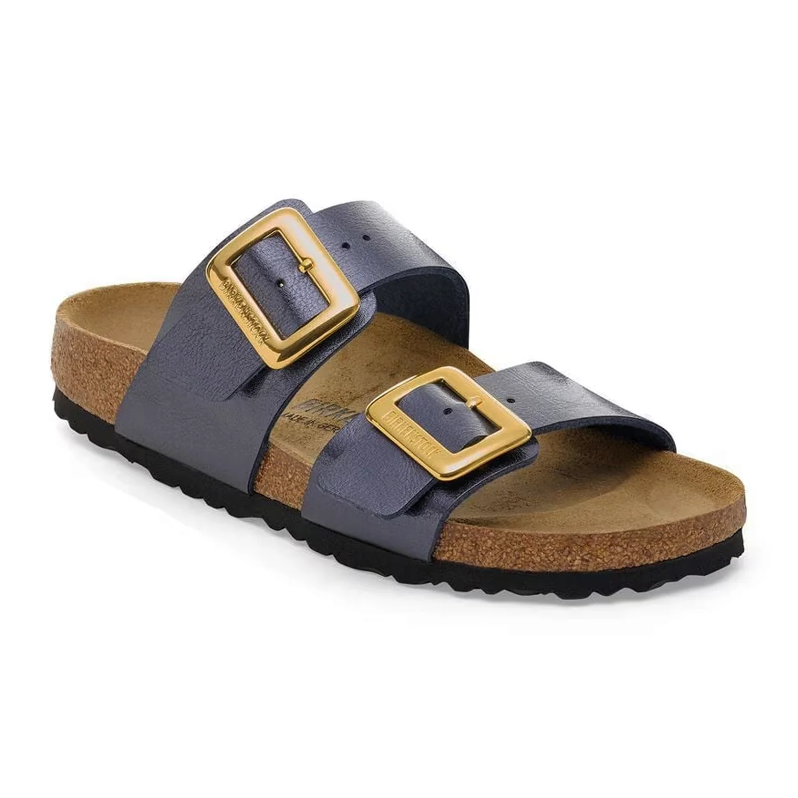 Birkenstock Sydney Luxe Buckle Narrow Slide Sandal (Women) - Graceful Midnight Birko-Flor