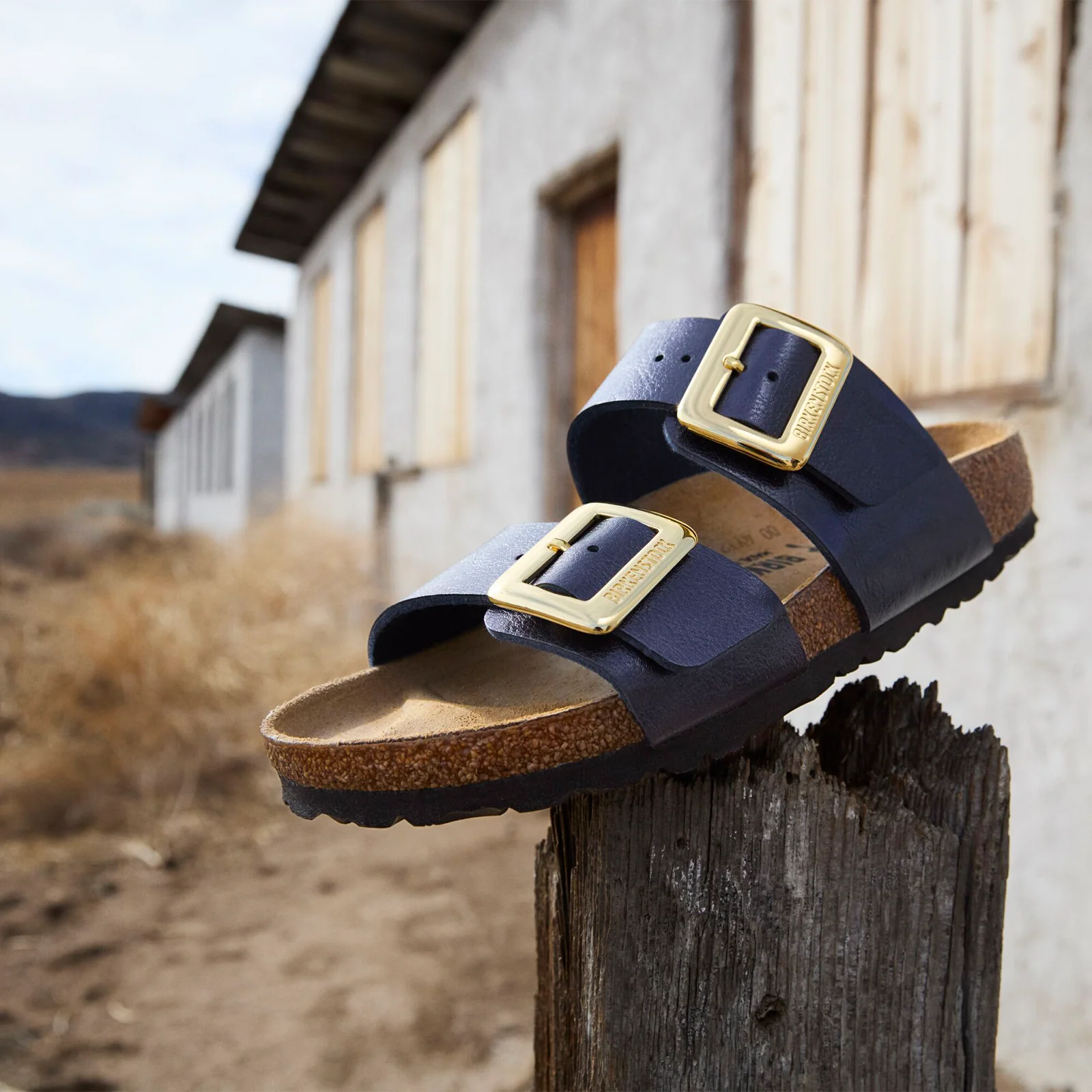 Birkenstock Sydney Luxe Buckle Narrow Slide Sandal (Women) - Graceful Midnight Birko-Flor - Image 7