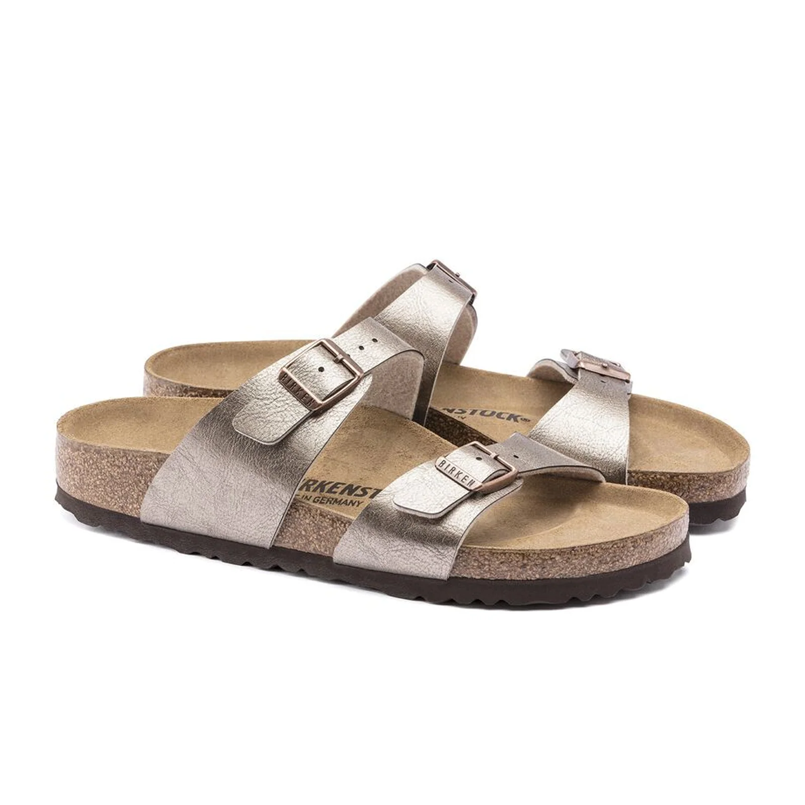 Birkenstock Sydney Slide Sandal (Women) - Graceful Taupe Birko-Flor - Image 4