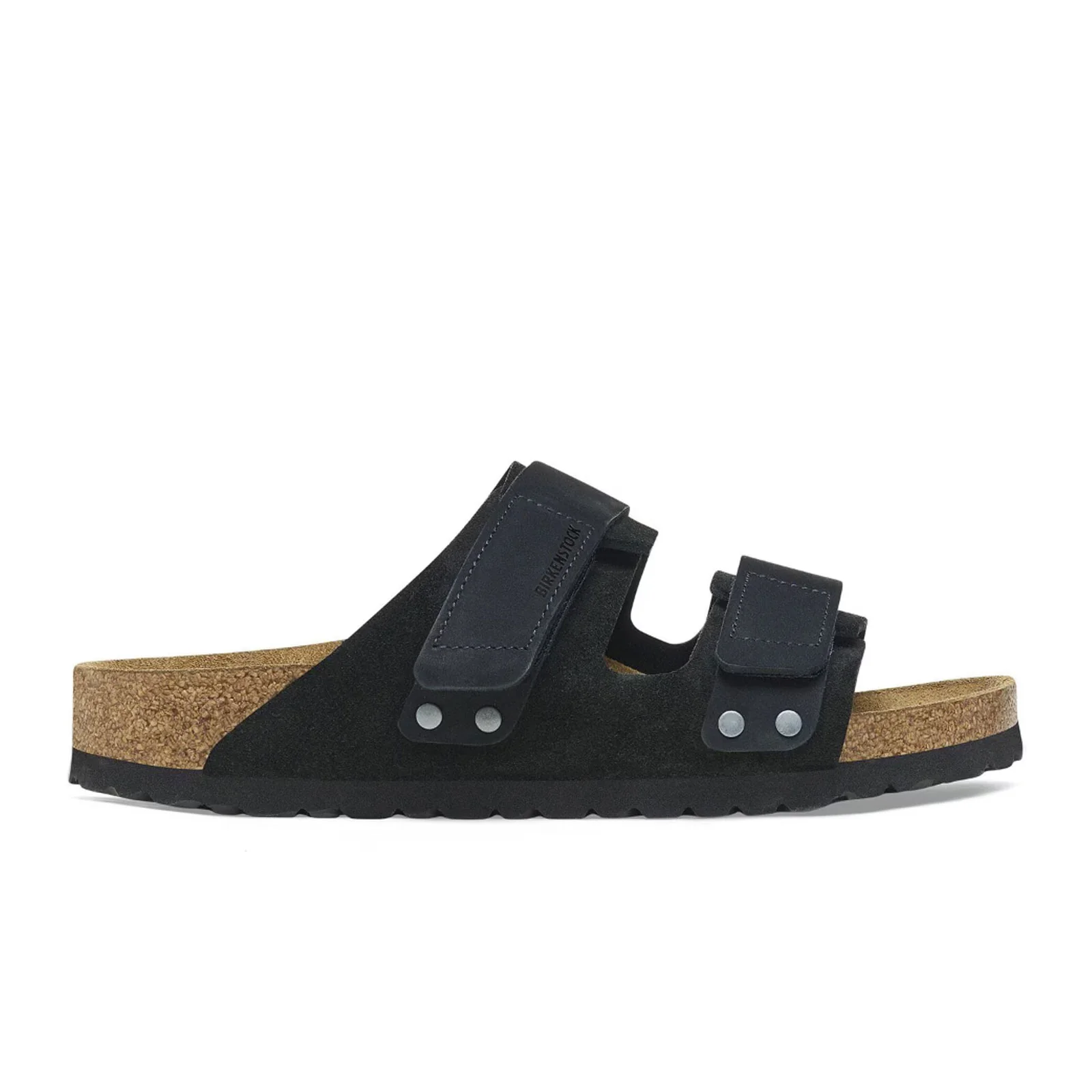 Birkenstock Uji Slide Sandal (Men) - Black Suede/Black Nubuck - Image 4