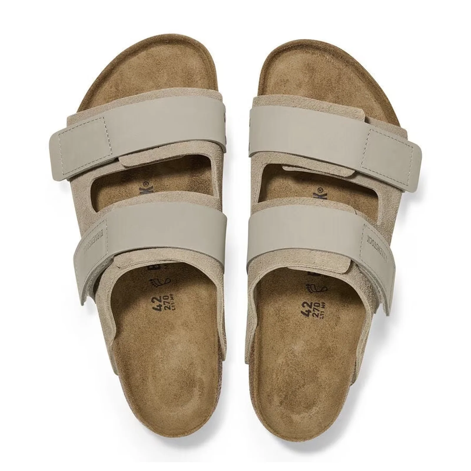 Birkenstock Uji Slide Sandal (Men) - Taupe Suede/Taupe Nubuck - Image 2
