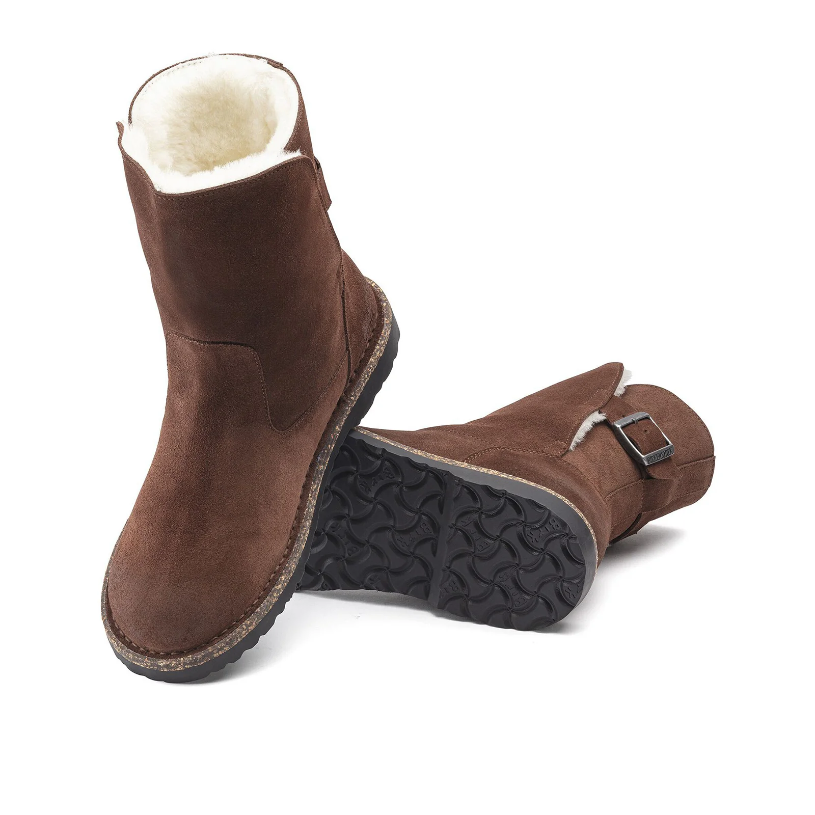 Birkenstock Uppsala Boot (Women) - Espresso Suede/Natural Shearling - Image 4