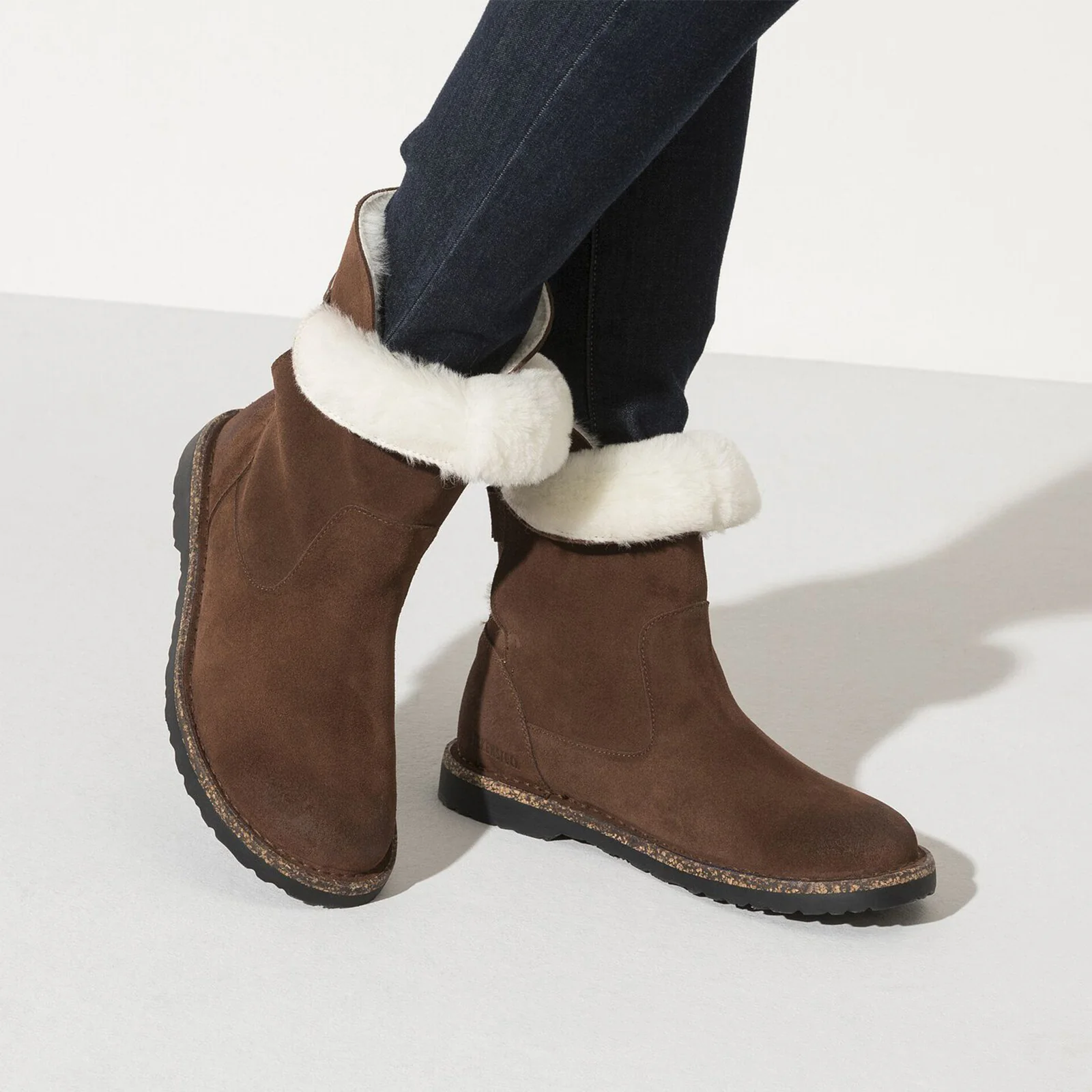 Birkenstock Uppsala Boot (Women) - Espresso Suede/Natural Shearling - Image 8