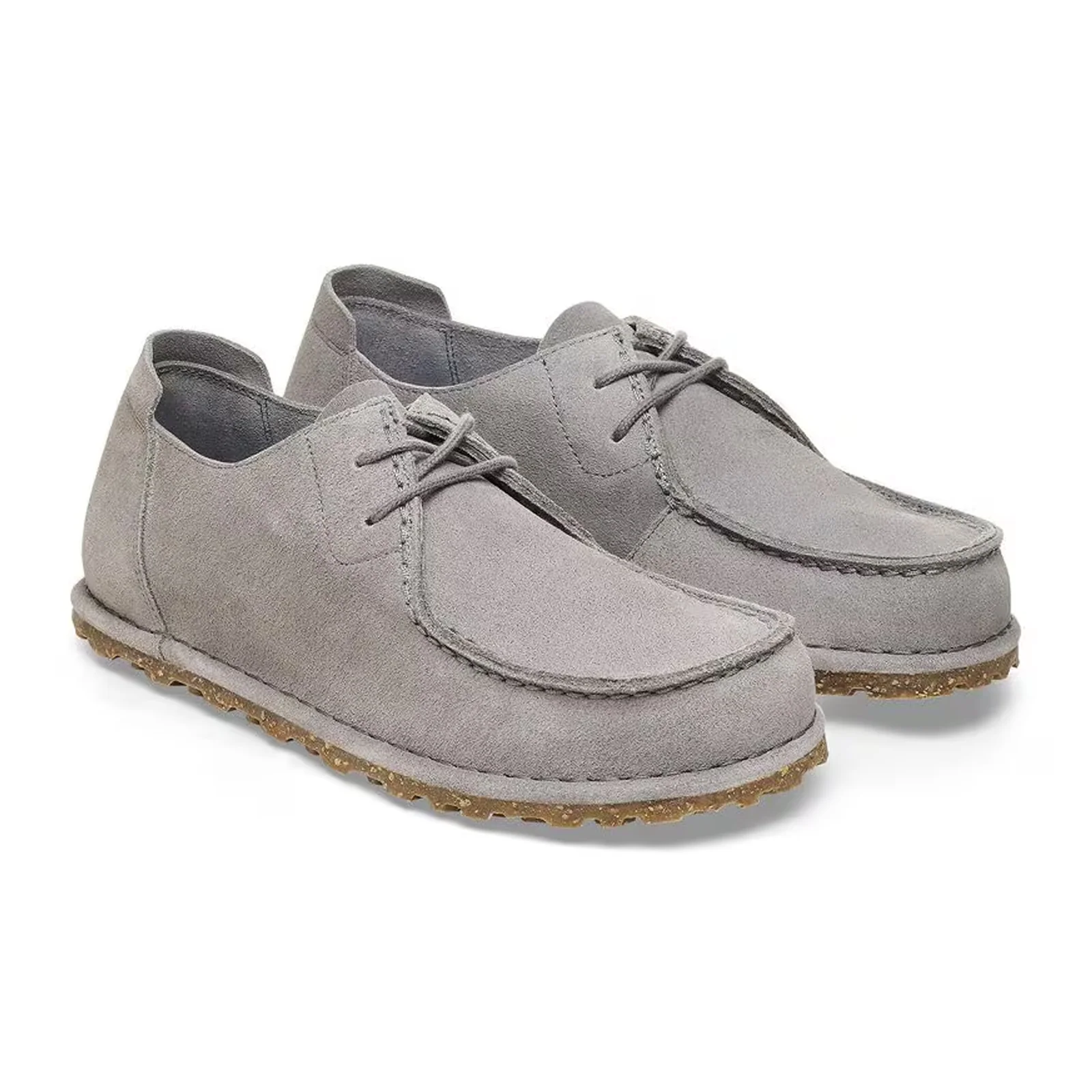 Birkenstock Utti Lace Up (Men) - Whale Gray Suede - Image 4