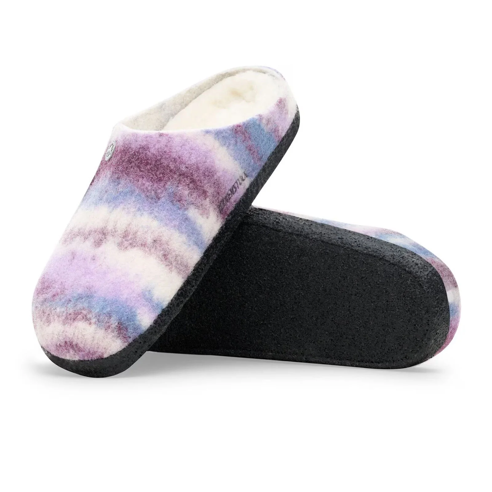 Birkenstock Zermatt Narrow Slipper (Women) - Mauve Multi Wool/Natural Shearling - Image 3