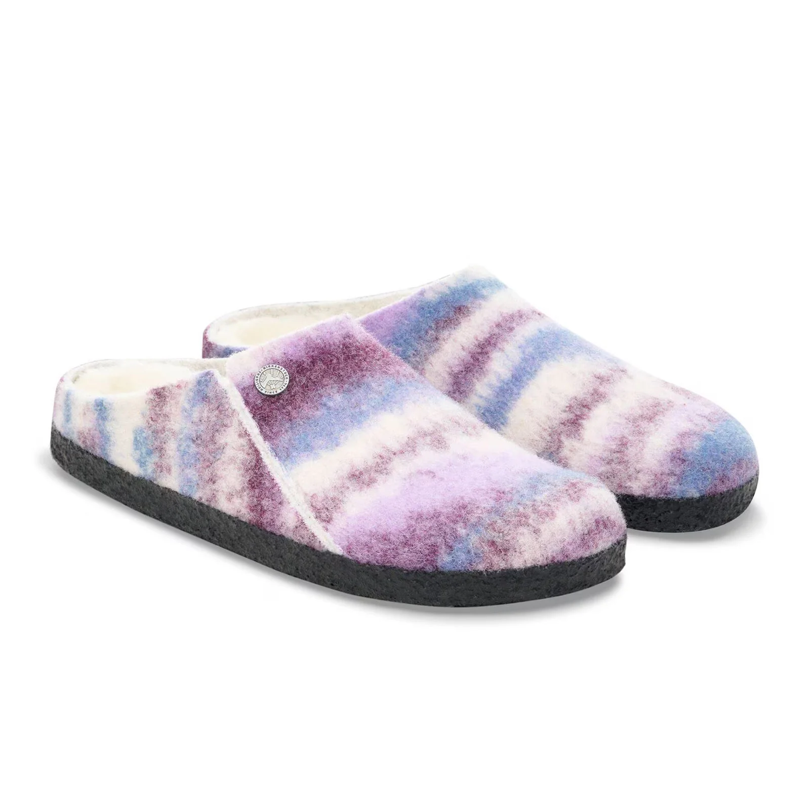 Birkenstock Zermatt Narrow Slipper (Women) - Mauve Multi Wool/Natural Shearling - Image 4