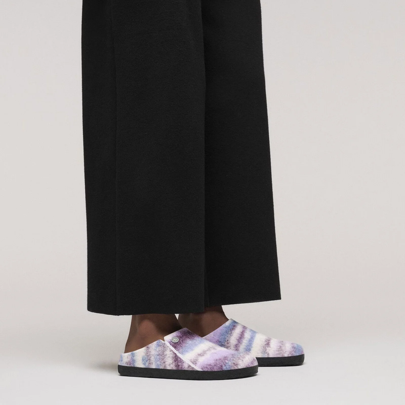 Birkenstock Zermatt Narrow Slipper (Women) - Mauve Multi Wool/Natural Shearling - Image 7