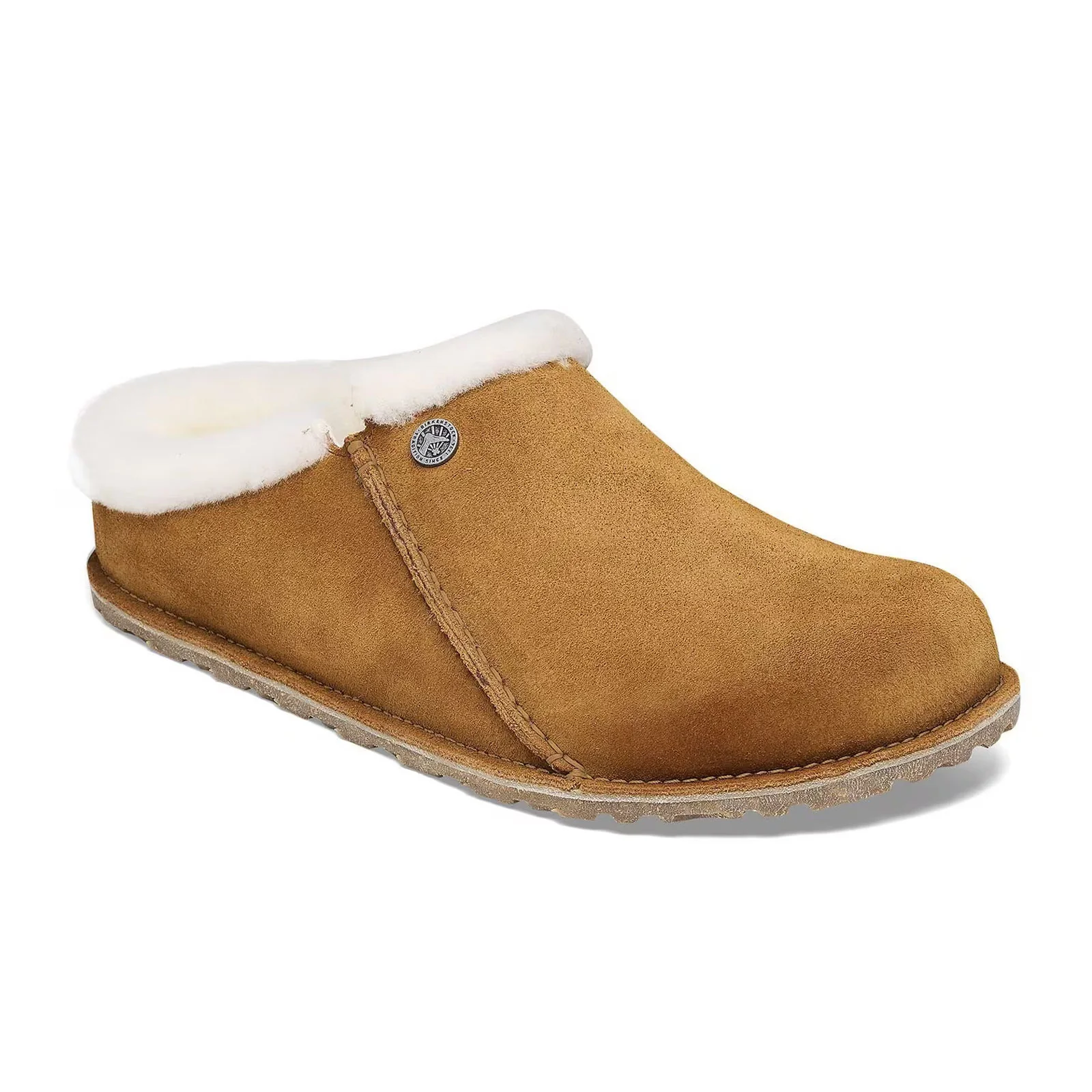 Birkenstock Zermatt Premium Slipper (Women) - Mink Suede/Natural Shearling