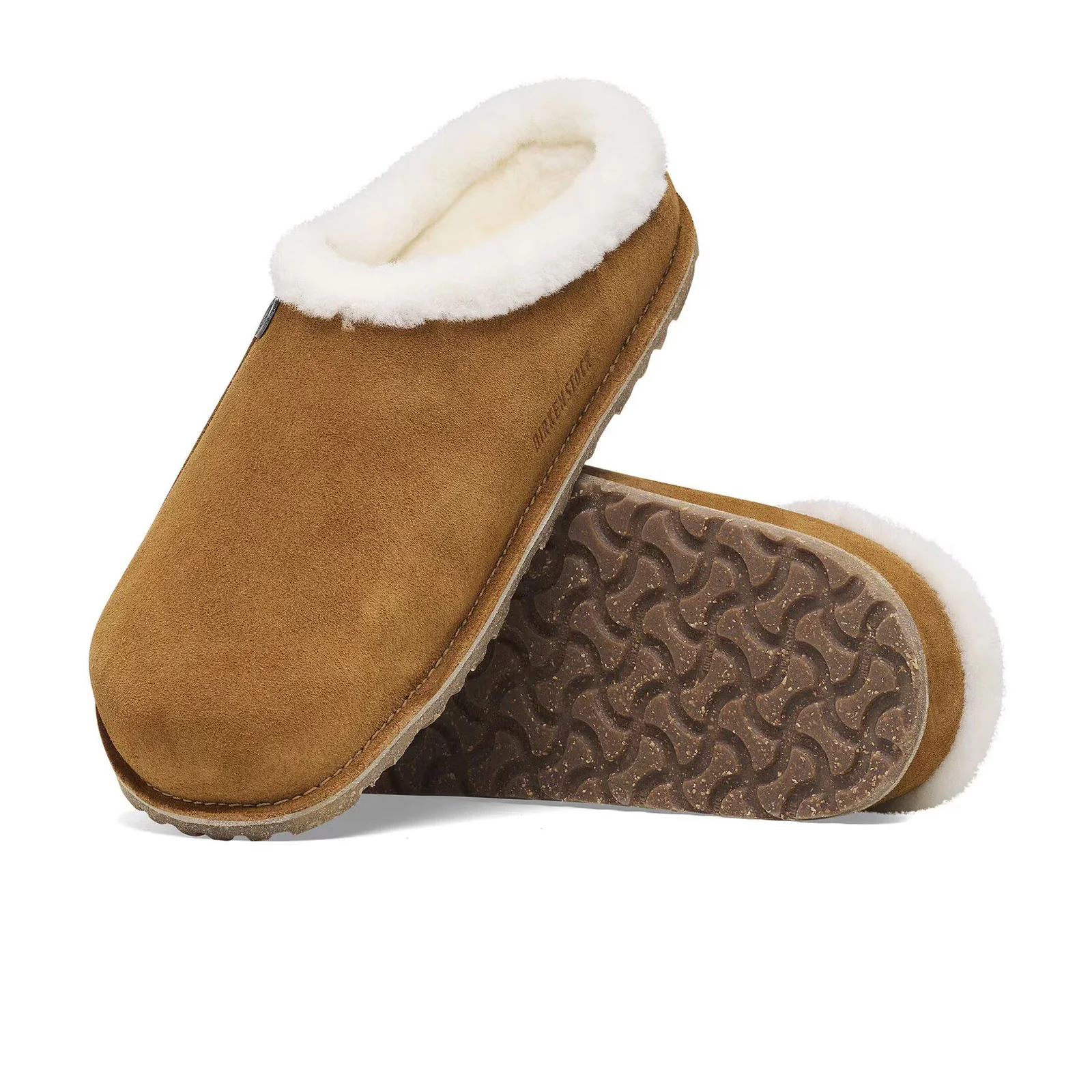 Birkenstock Zermatt Premium Slipper (Women) - Mink Suede/Natural Shearling - Image 2
