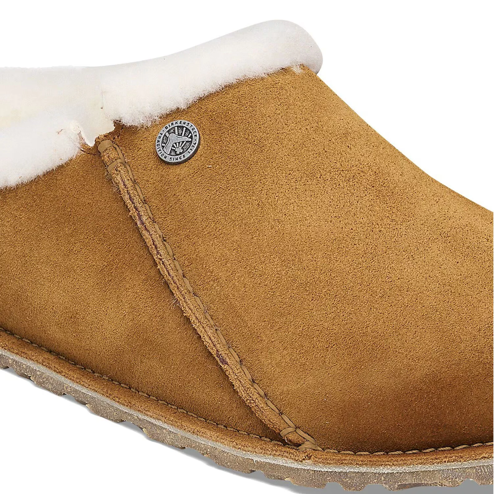 Birkenstock Zermatt Premium Slipper (Women) - Mink Suede/Natural Shearling - Image 4