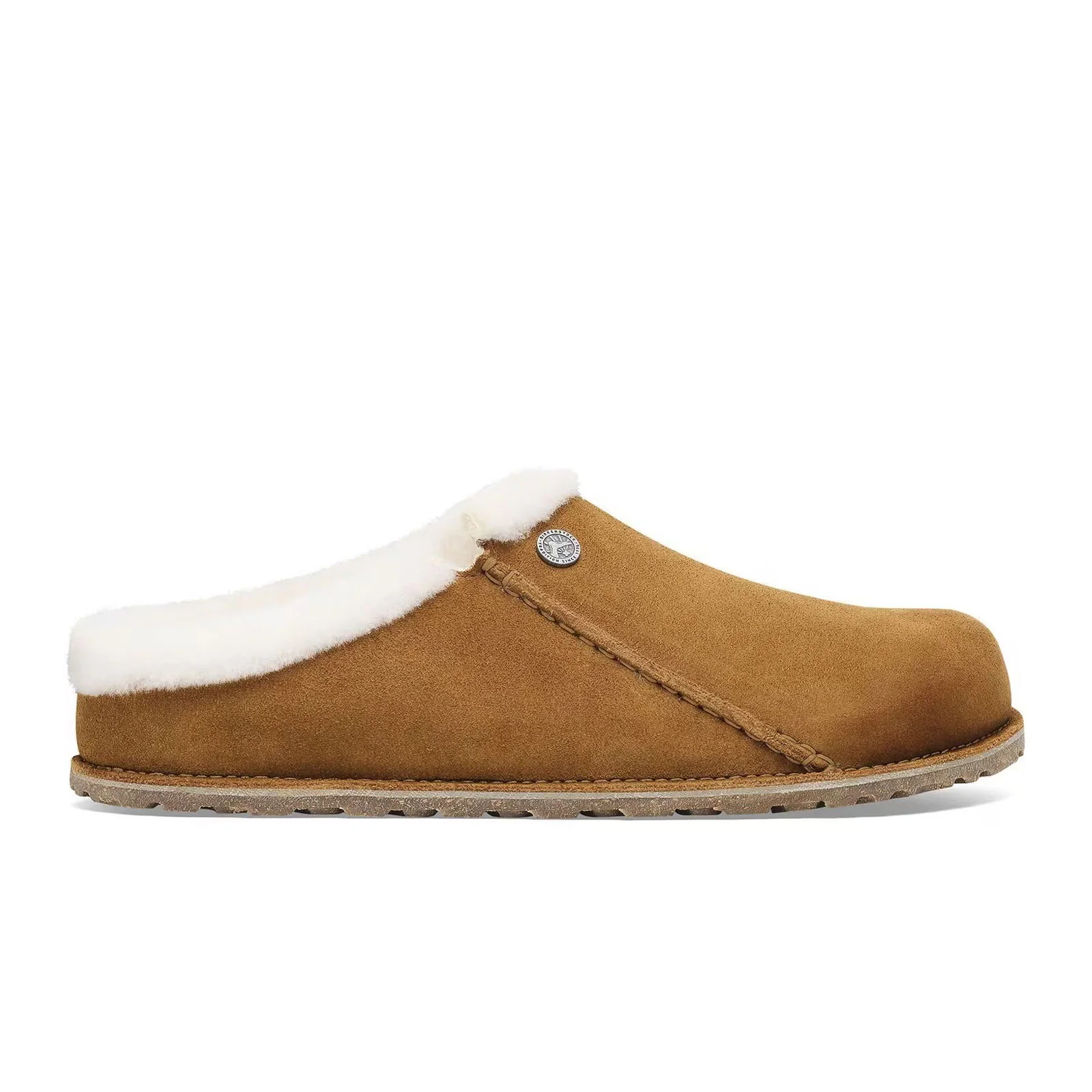Birkenstock Zermatt Premium Slipper (Women) - Mink Suede/Natural Shearling - Image 5