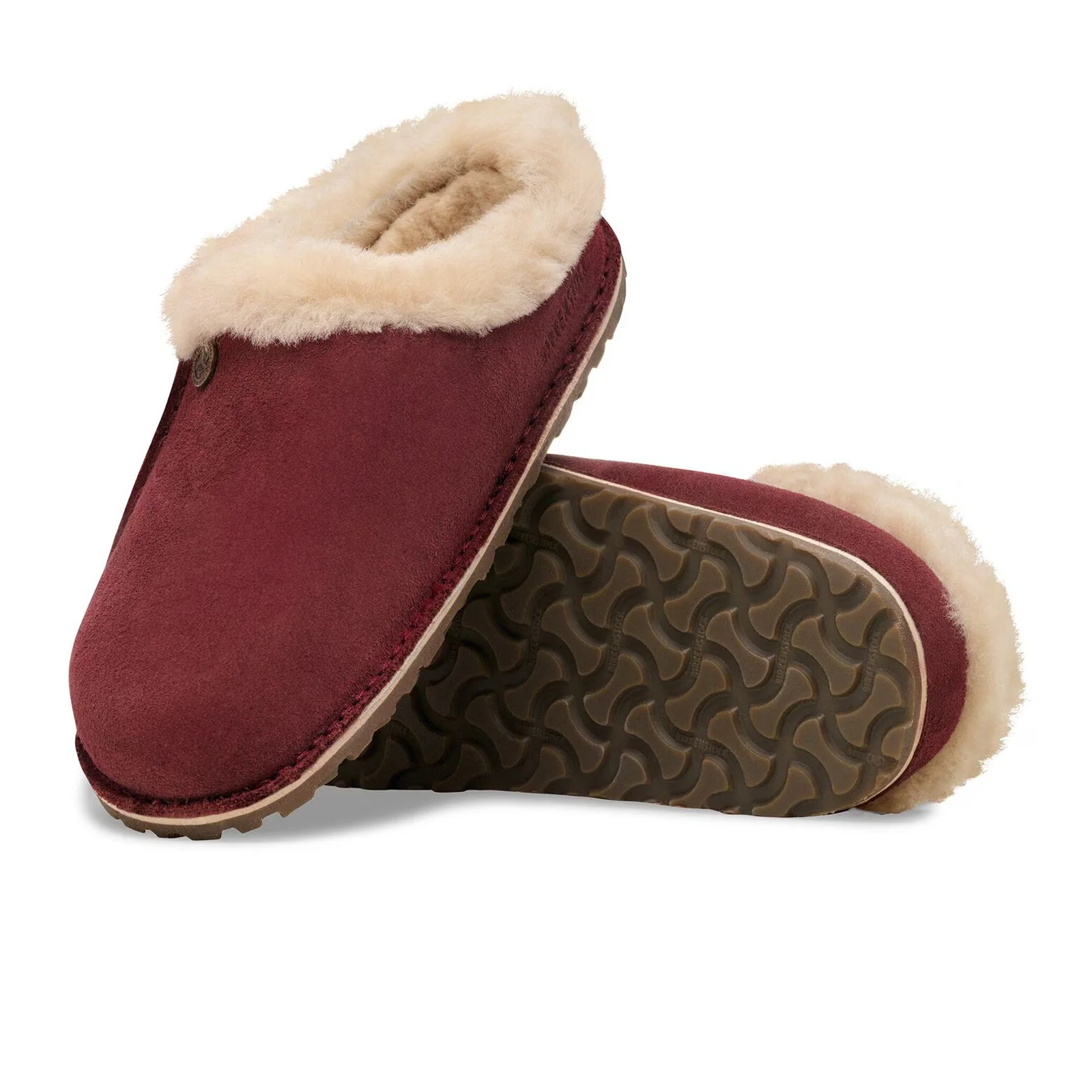 Birkenstock Zermatt Premium Slipper (Women) - Zinfandel Suede/Sandcastle Shearling - Image 2