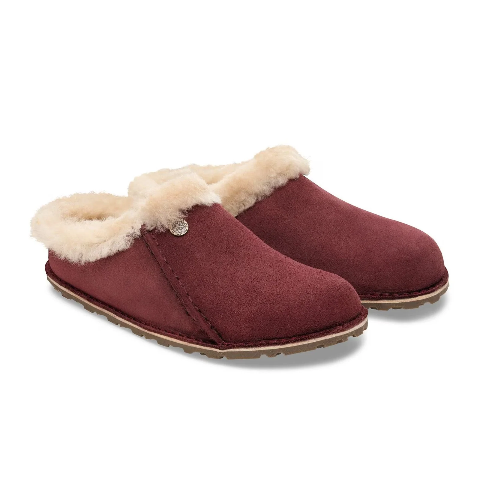 Birkenstock Zermatt Premium Slipper (Women) - Zinfandel Suede/Sandcastle Shearling - Image 3