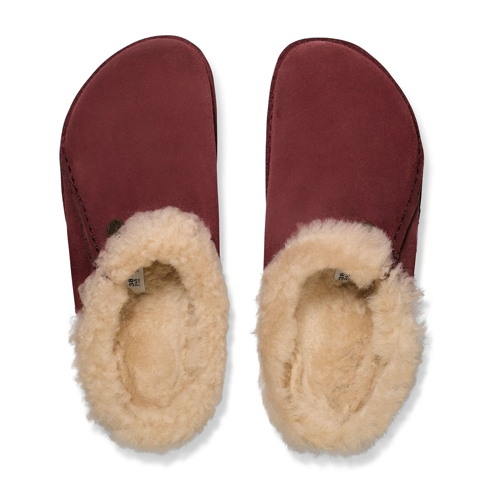 Birkenstock Zermatt Premium Slipper (Women) - Zinfandel Suede/Sandcastle Shearling - Image 4