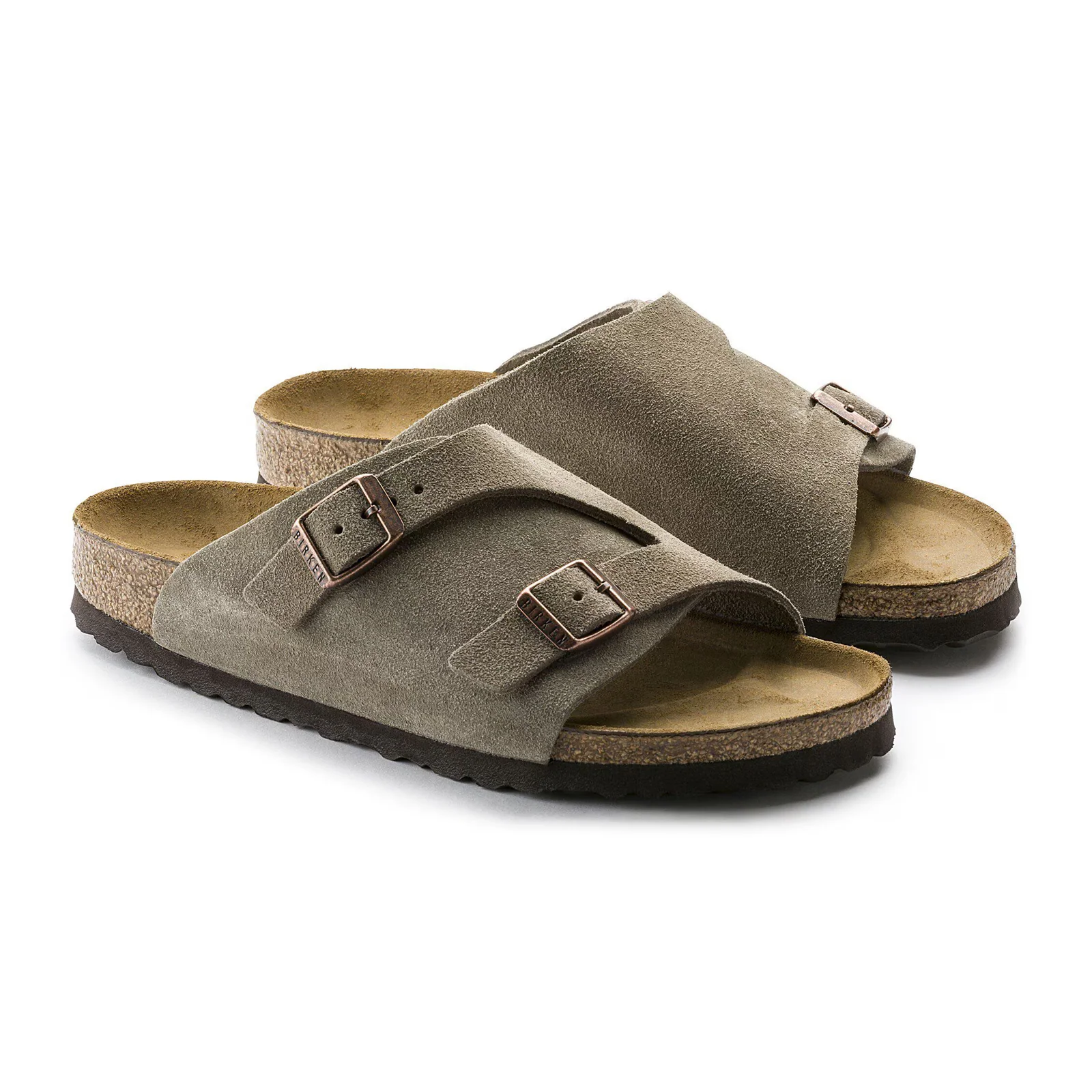 Birkenstock Zurich Narrow Slide Sandal (Women) - Taupe Suede - Image 4