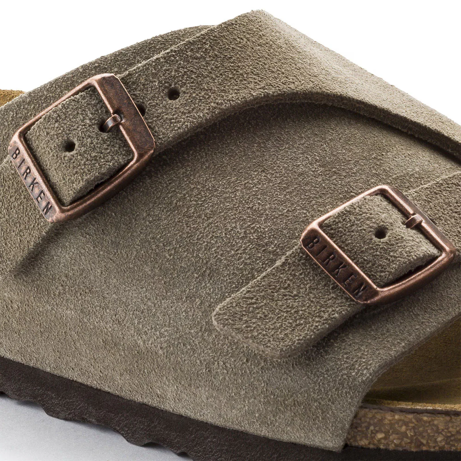 Birkenstock Zurich Narrow Slide Sandal (Women) - Taupe Suede - Image 5