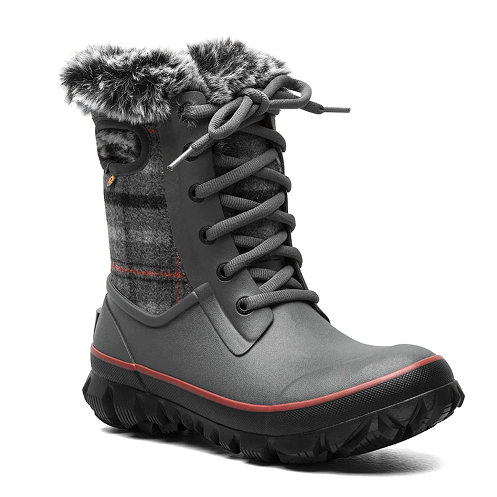 Bogs Arcata Cozy Plaid Winter Boot (Women) - Black Grey Multi - Image 3
