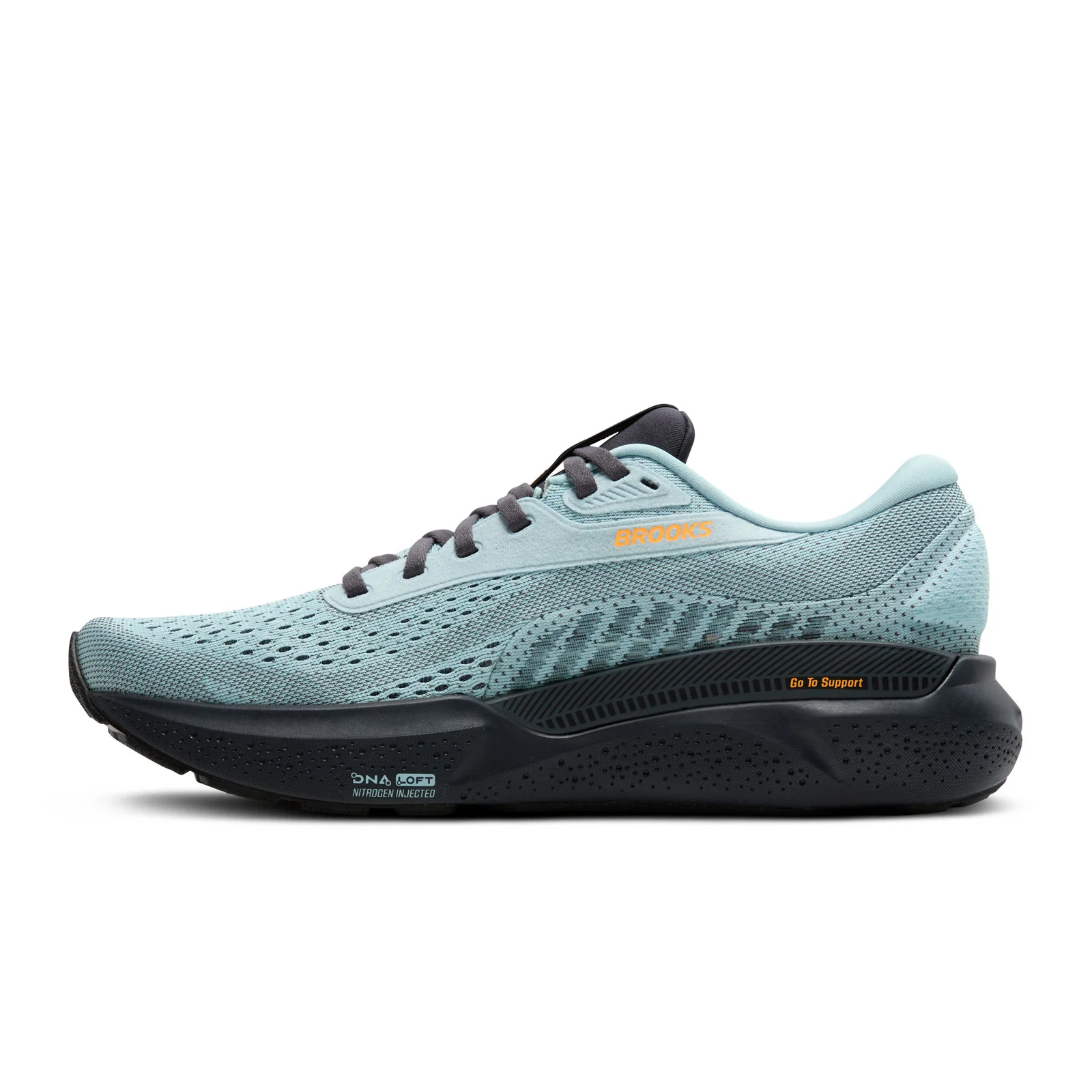 Brooks Adrenaline GTS 24 Running Shoe (Men) - Winter Sky/Ebony/Orange - Image 2