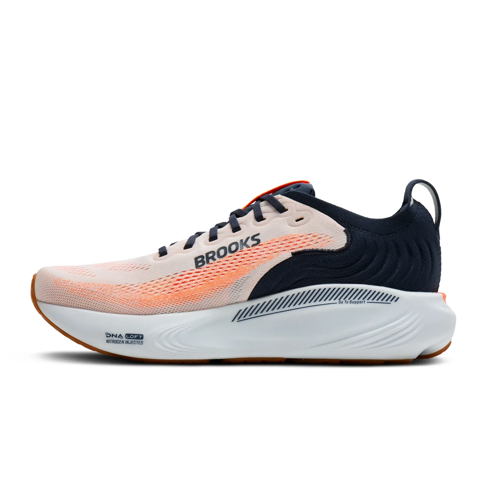Brooks Adrenaline GTS 25 Running Shoe (Men) - White/Spellbound/Orange - Image 2