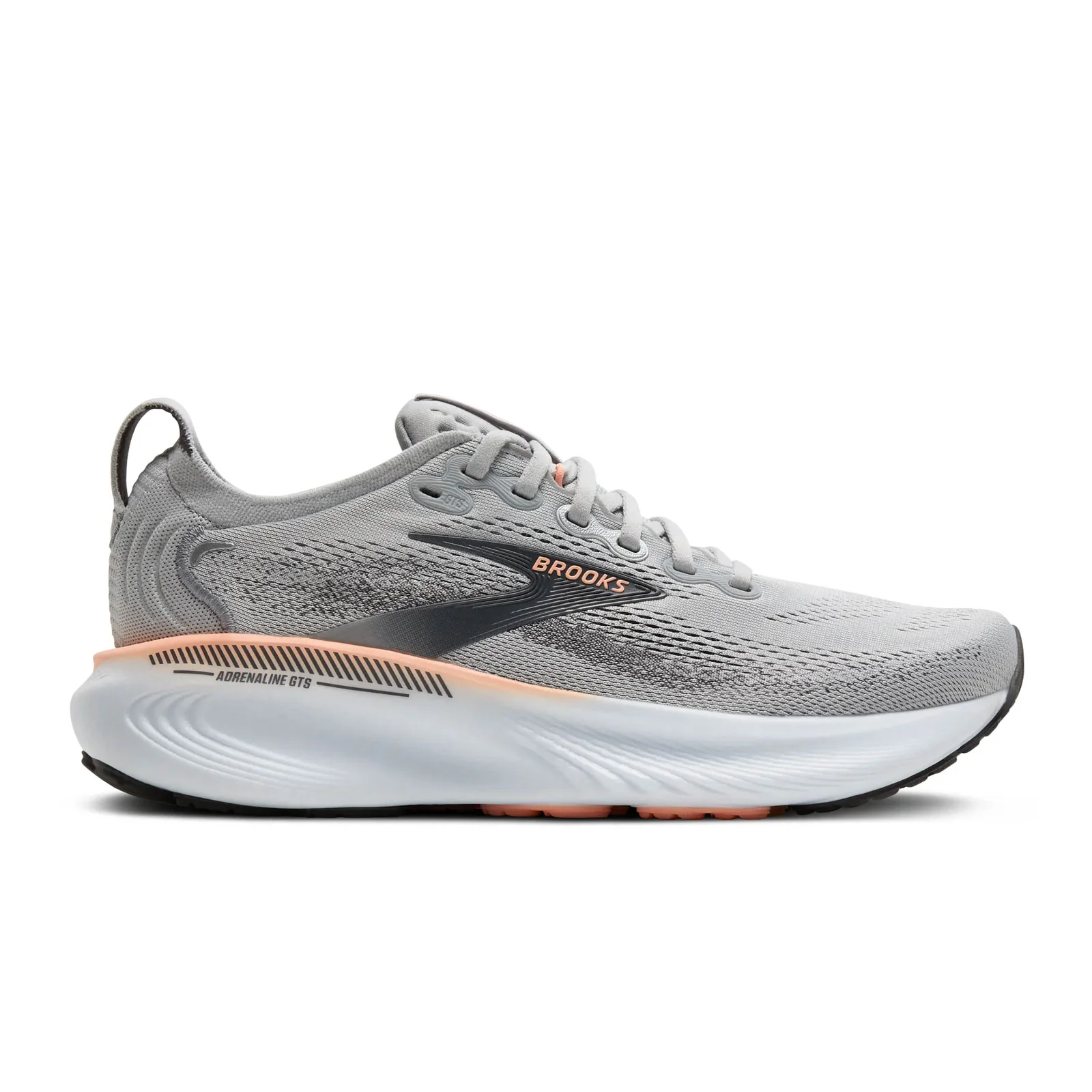 Brooks Adrenaline GTS 25 Running Shoe (Women) - Grey/Blackened Pearl/Coral