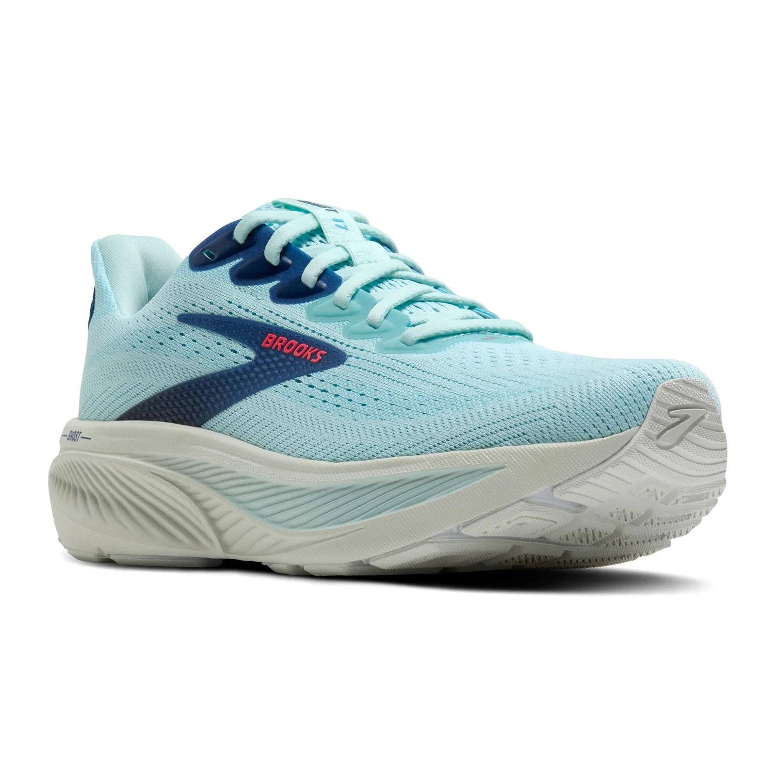 Brooks Ghost 17 Running Shoe (Women) - Clearwater/Navy Peony - Image 3