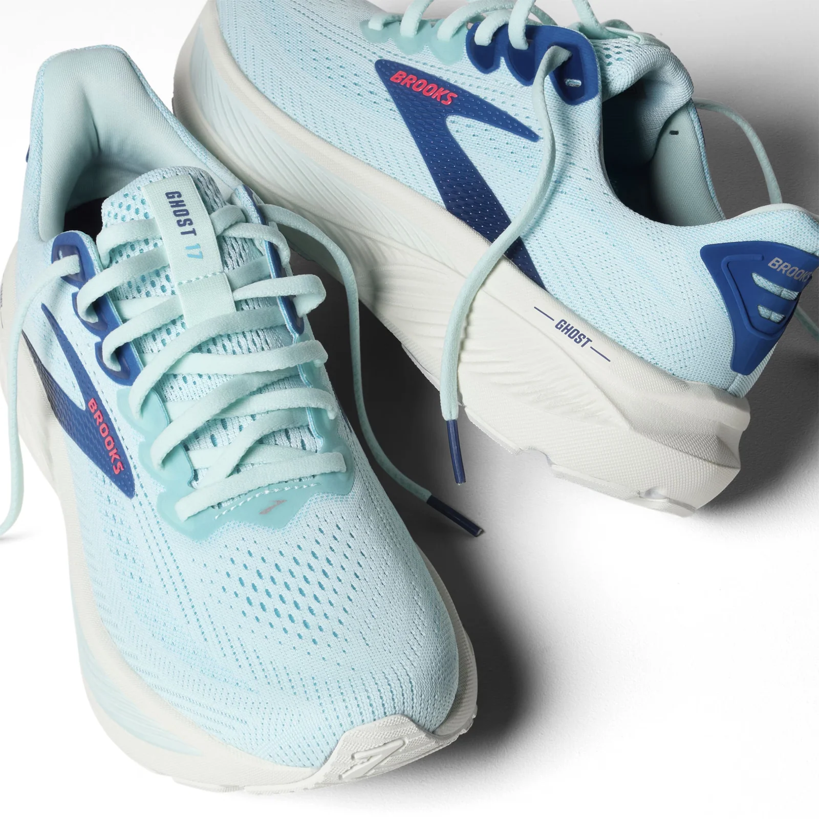 Brooks Ghost 17 Running Shoe (Women) - Clearwater/Navy Peony - Image 7